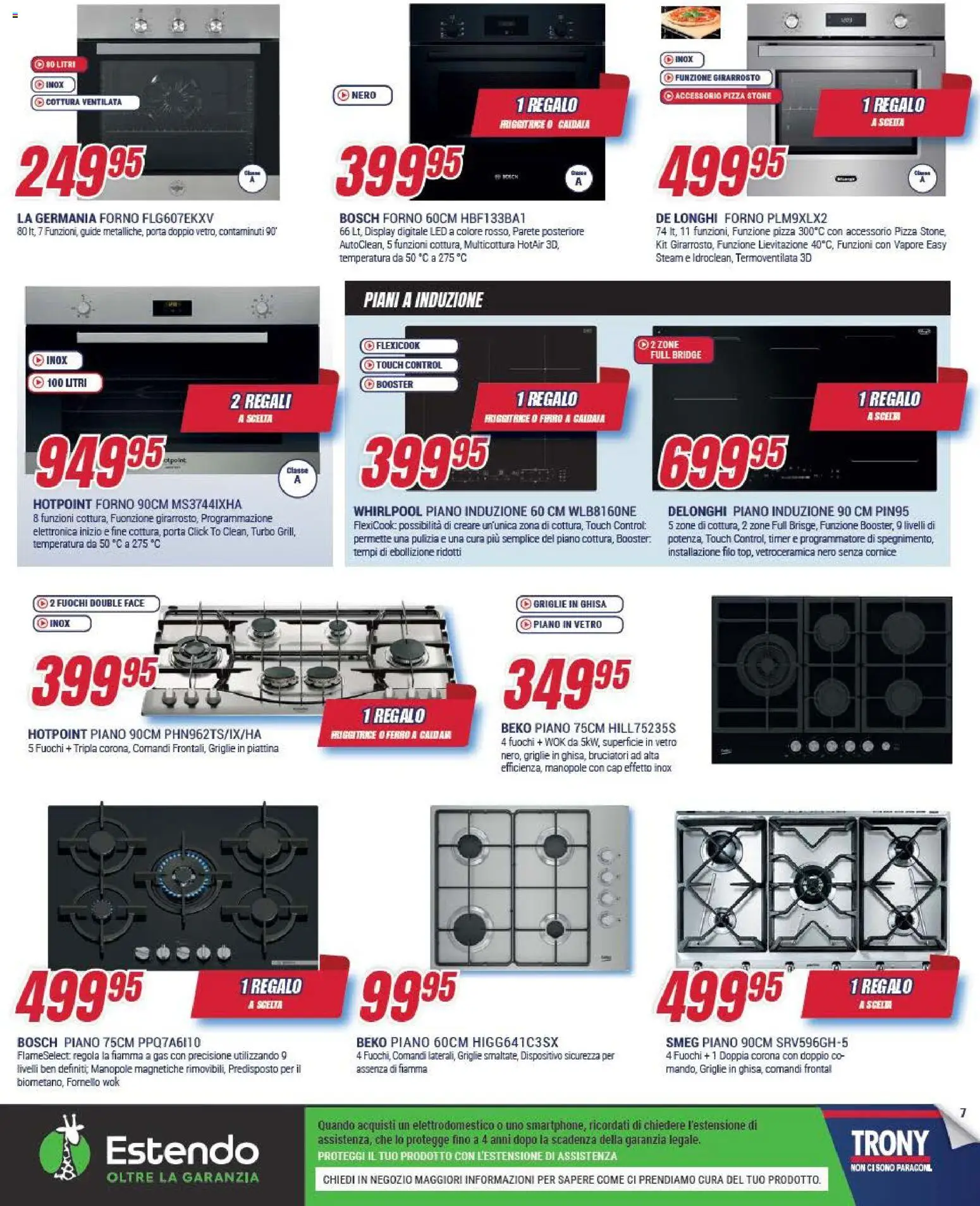 Volantino Trony del 09.04.2026 | Pagina: 7 | Prodotti: Pizza, Forno, Friggitrice, Fornello