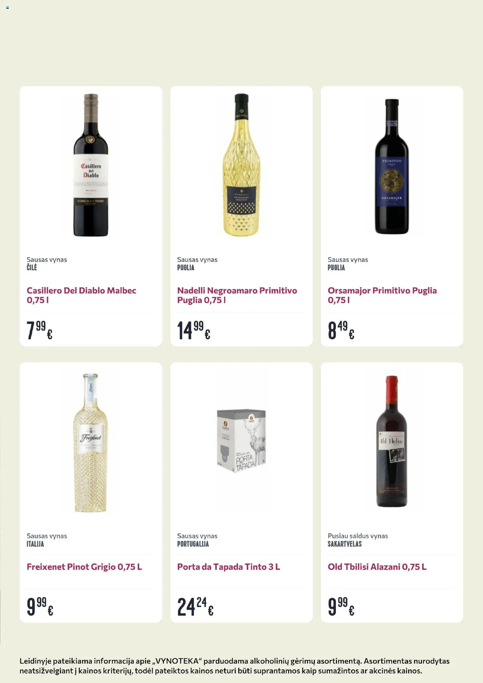 VYNOTEKA akcijos nuo 23.03.2026 | Puslapis: 16 | Prekių: Vynas