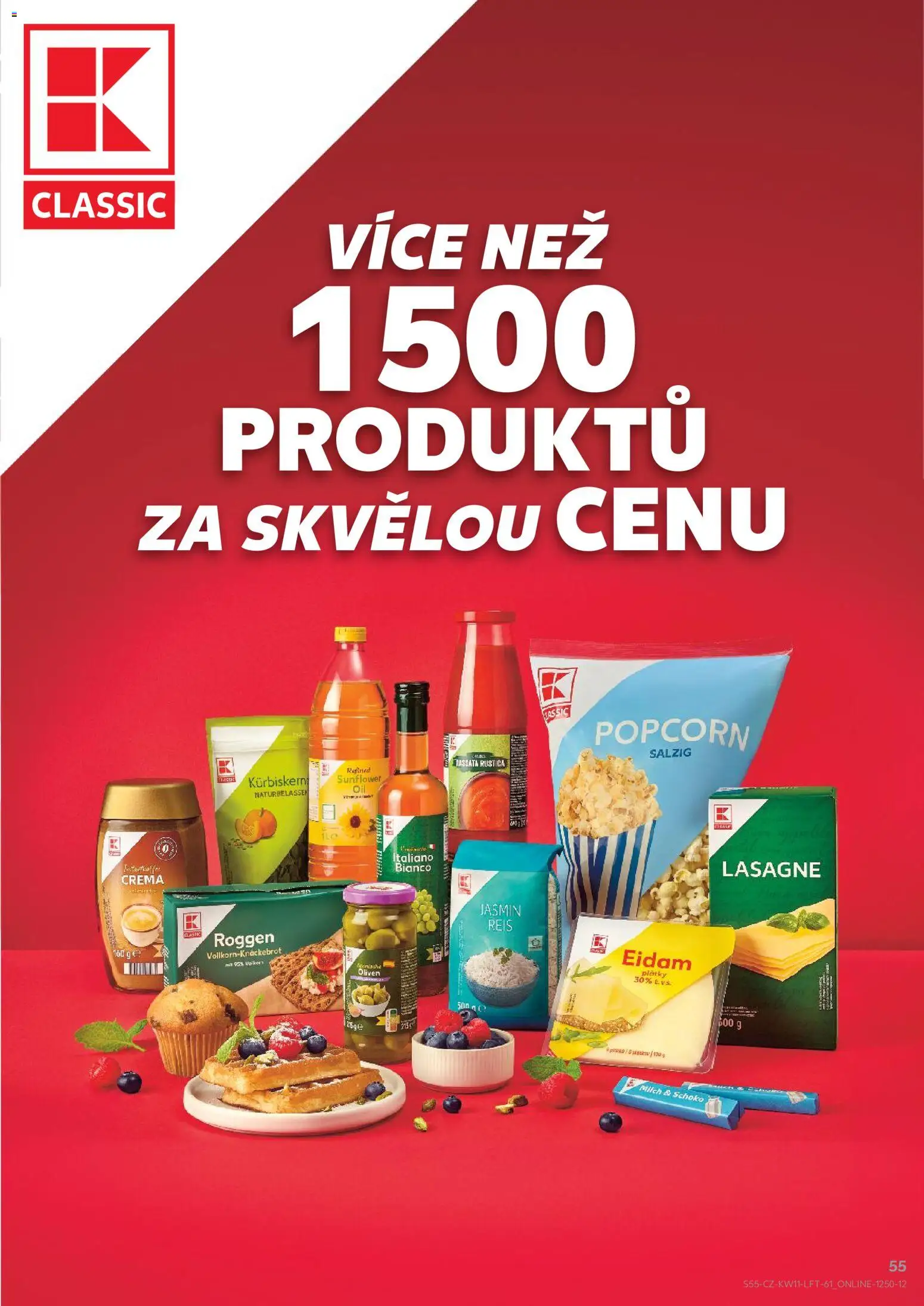 Kaufland leták od 11.03.2026 | Strana: 55 | Produkty: Eidam, Popcorn, Crema, Milk chocolate