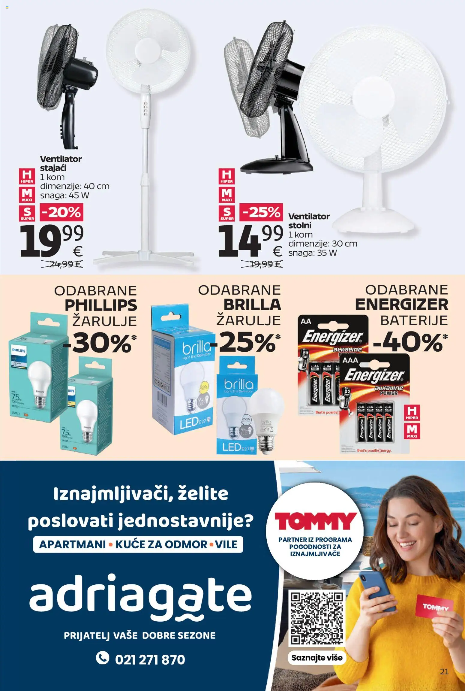 Tommy katalog | vrijedi od 13.04.2026 | Stranica: 21 | Proizvodi: Ventilator, Baterije, Žarulje