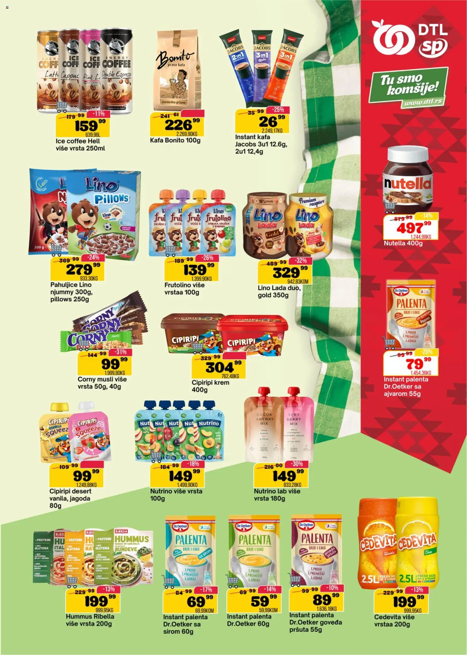 Senta Promet katalog - važi od 22.04.2026 | Strana: 5 | Proizvode: Palenta, Hummus, Musli, Lino lada