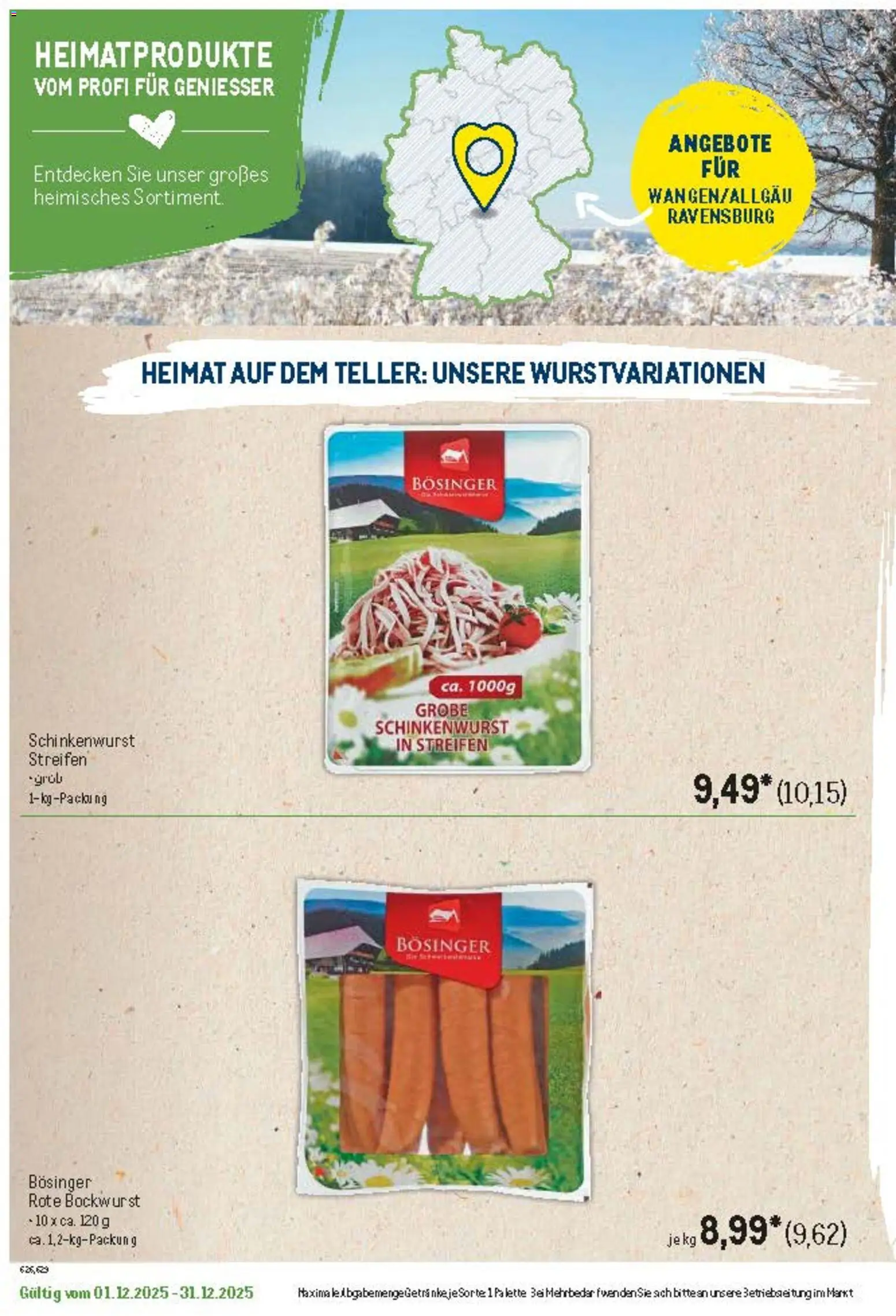 Metro Regionaler Flyer – gültig ab 01.12.2025 | Seite: 21 | Produkte: Bockwurst