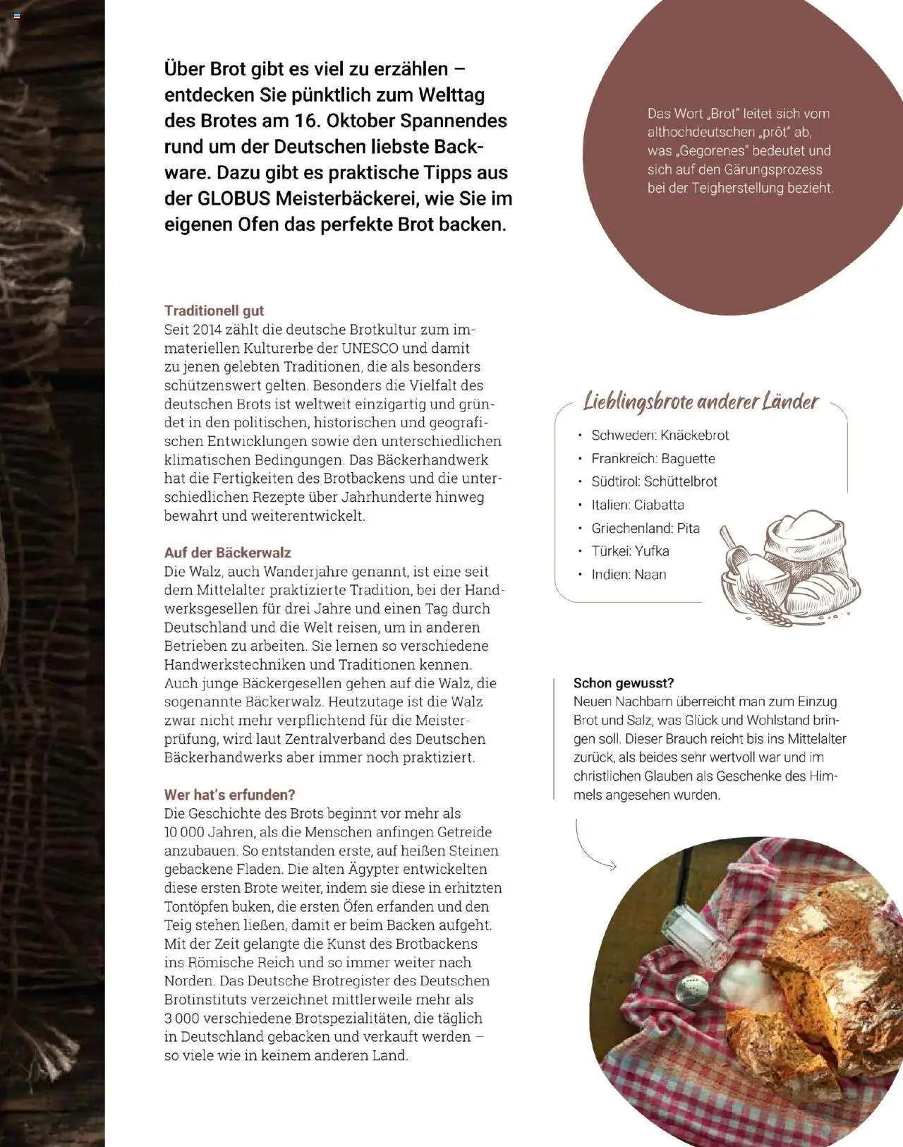 Globus Mio Magazin – gültig ab 01.10.2025 | Seite: 21 | Produkte: Ofen, Baguette, Brot, Getreide