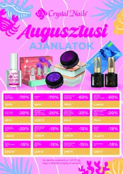 Crystal Nails Akciós újság - amely érvényes a következő dátumtól: 01.08.2025