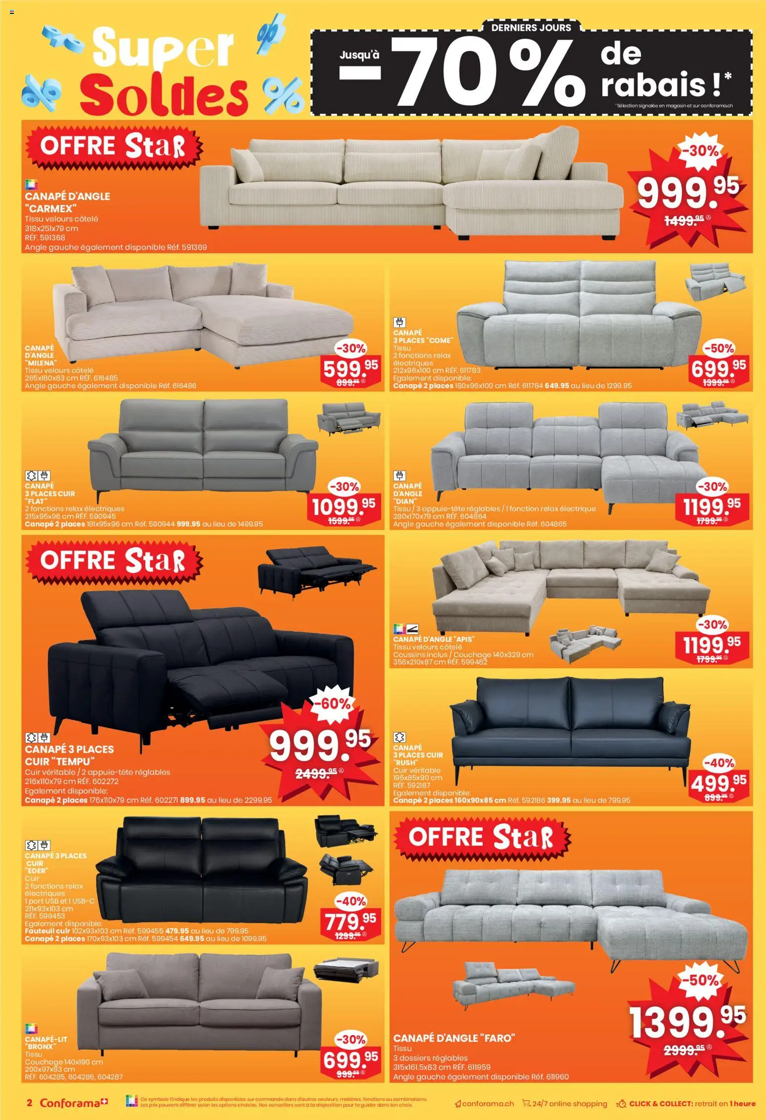 Conforama Aktionen FR – gültig ab 21.01.2026 | Seite: 2 | Produkte: Usb