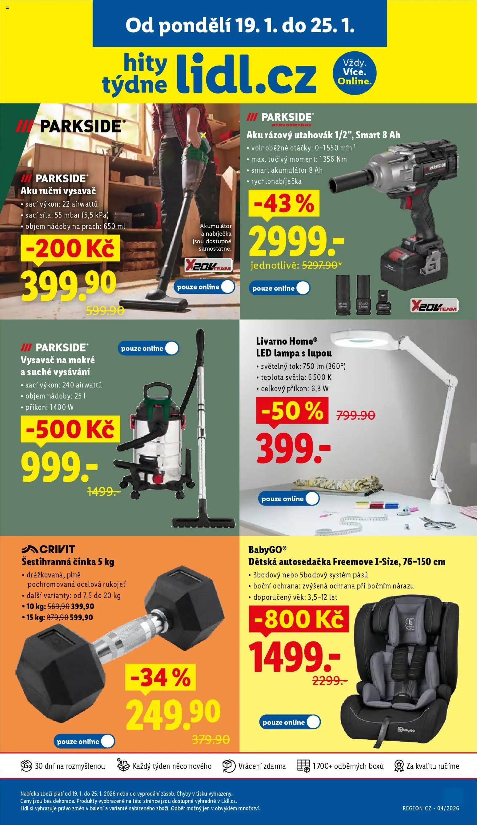 Lidl leták - Spotřební zboží od 19.01.2026 | Strana: 11 | Produkty: Parkside, Aku ruční vysavač, Lampa s lupou, Vysavač Parkside