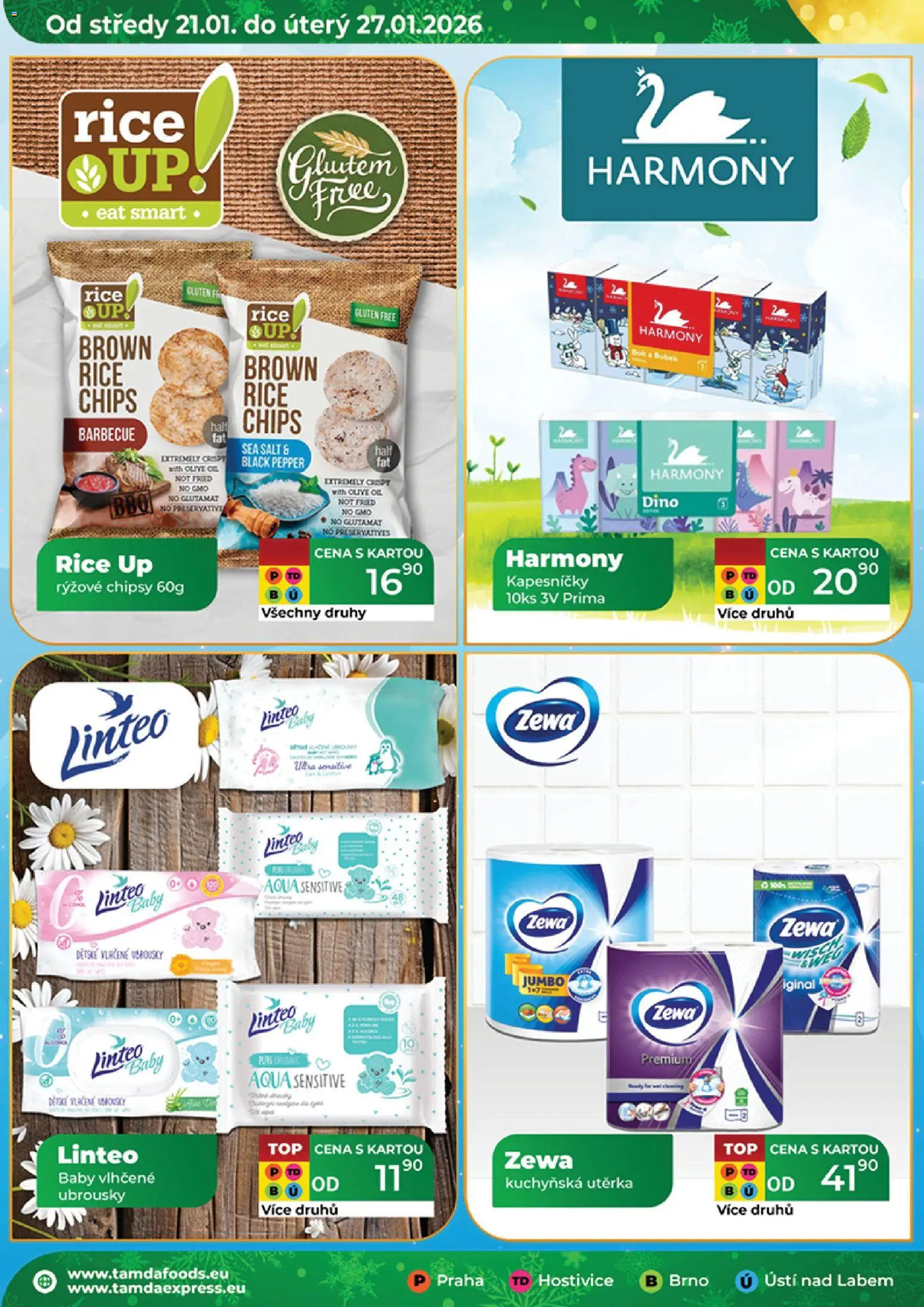 Tamda Foods leták od 21.01.2026 | Strana: 18 | Produkty: Ubrousky, Chipsy, Rýžové chipsy, Utěrka