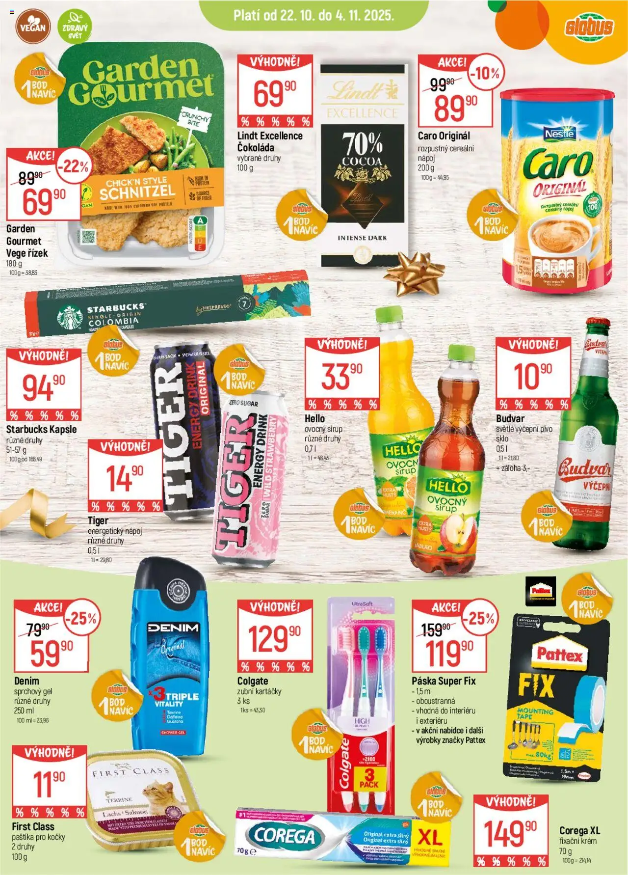 Globus leták od 22.10.2025 | Strana: 13 | Produkty: Vegan, Corega, Pivo, Krém
