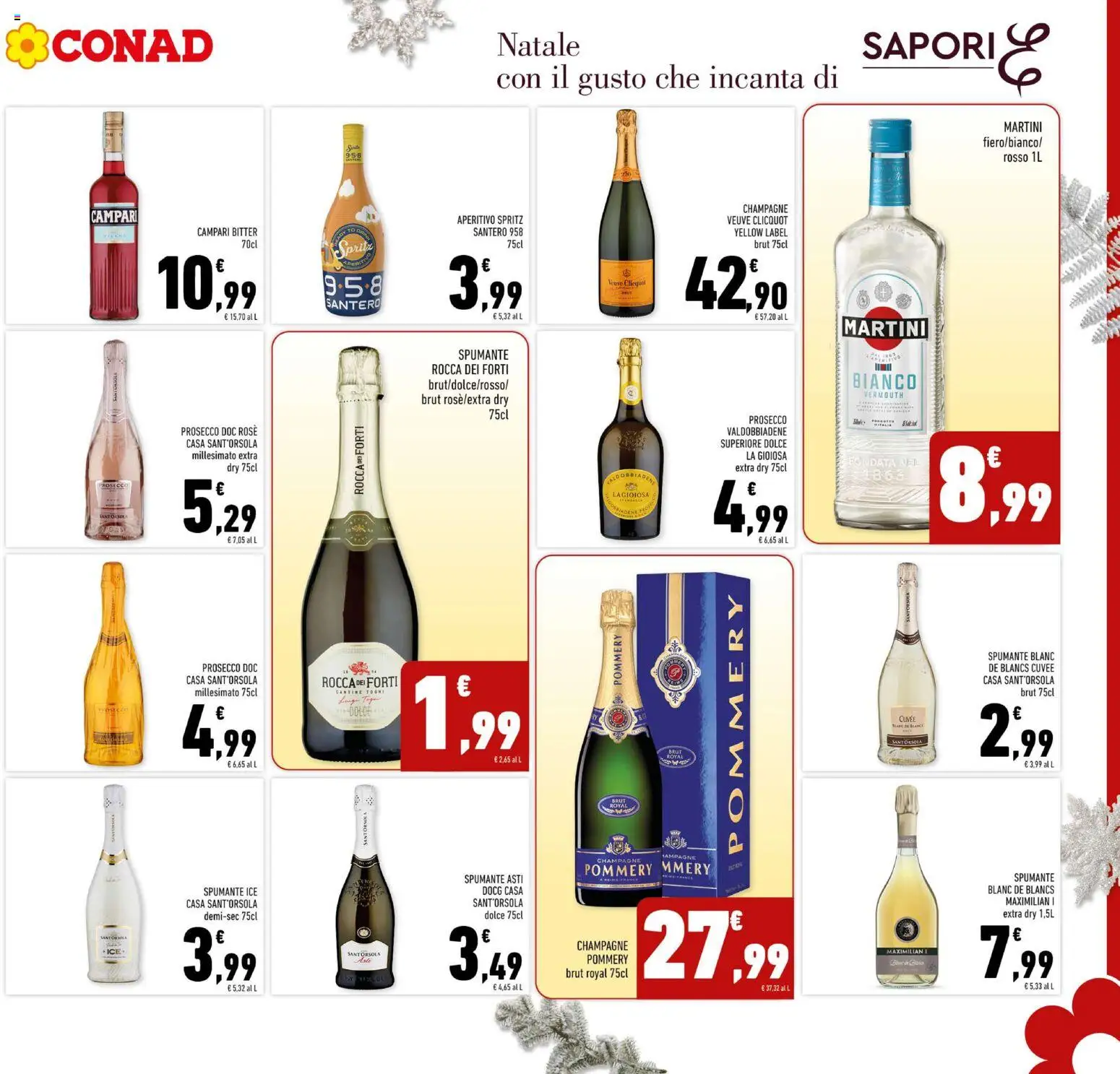 Volantino Conad del 10.12.2025 | Pagina: 7 | Prodotti: Prosecco, Spumante, Champagne, Aperitivo