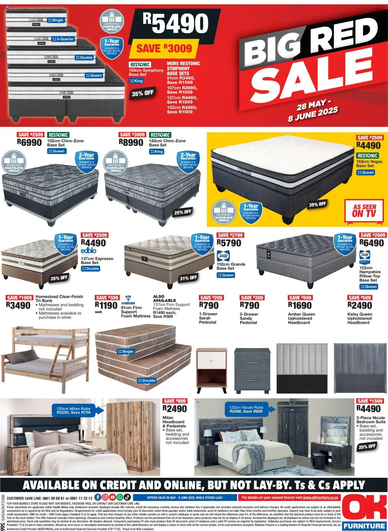 OK Furniture Catalogue │ valid from 28.05.2025 | Page: 8 | Products: Pedestal, Headboard, Stock, Foam