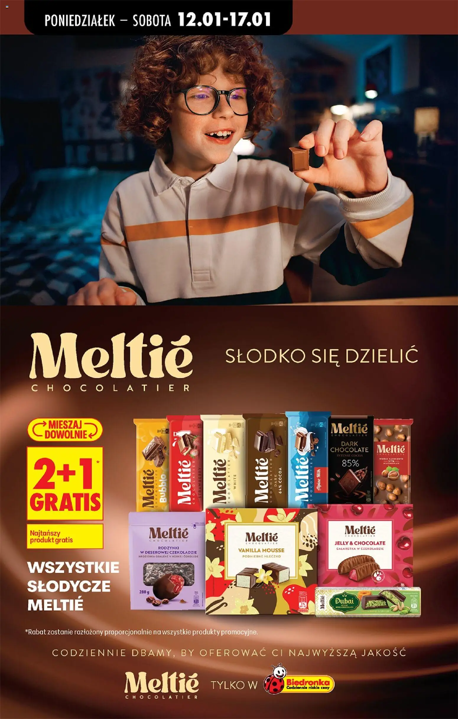 Biedronka gazetka od 12.01.2026 | Strona: 55 | Produkty: Słodycze, Galaretka, Podniebne mleczko, Rodzynki