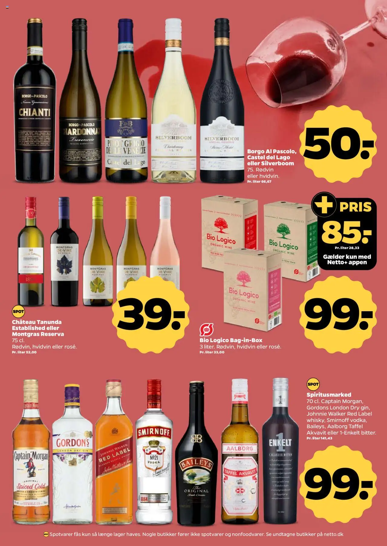 Netto tilbudsavis – gyldig fra 27.09.2025 | Side: 25 | Produkter: Nuggets de frango, Gin, Vodka, Whisky