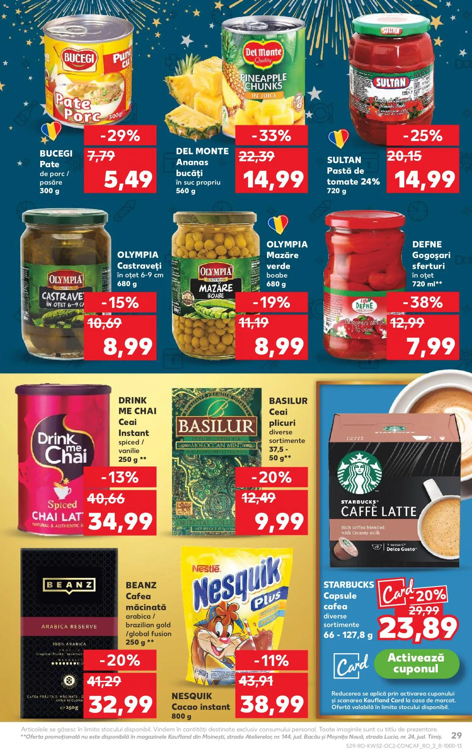 Kaufland RO akciós ujság - amely érvényes a következő dátumtól: 24.12.2025 | Oldal: 29 | Termékek: Dolce Gusto, Nesquik, Tea