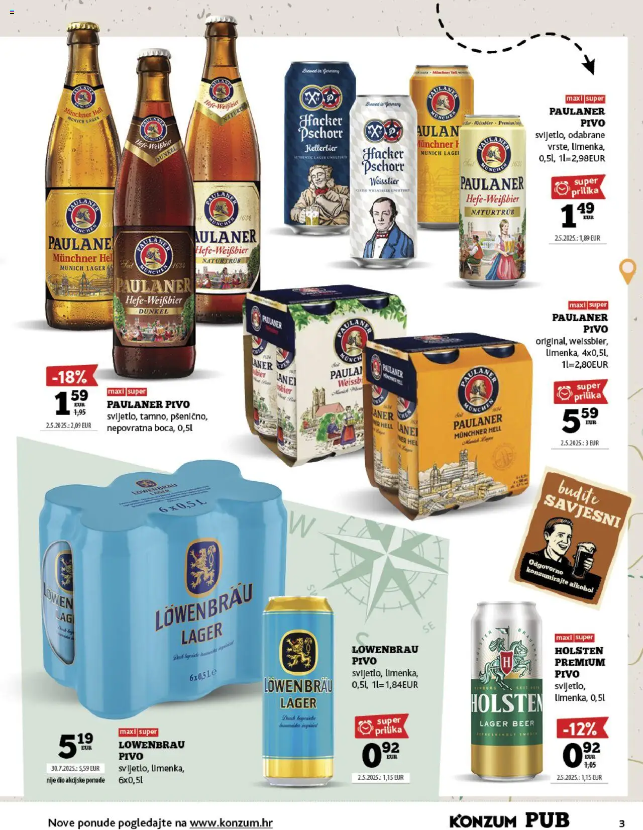 Konzum katalog | vrijedi od 15.09.2025 | Stranica: 3 | Proizvodi: Hell, Alkohol, Pivo