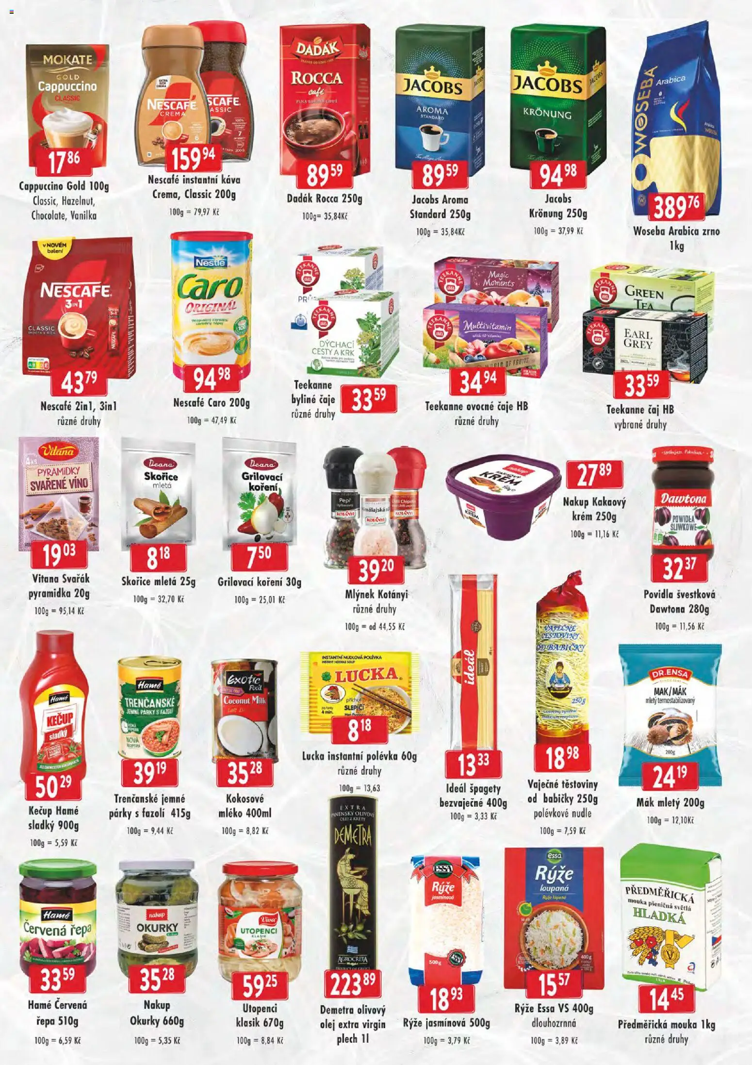 Astur & Qanto leták - cash&carry Jeseník, Krnov od 11.02.2026 | Strana: 4 | Produkty: Špagety, Plech, Caro, Nudle