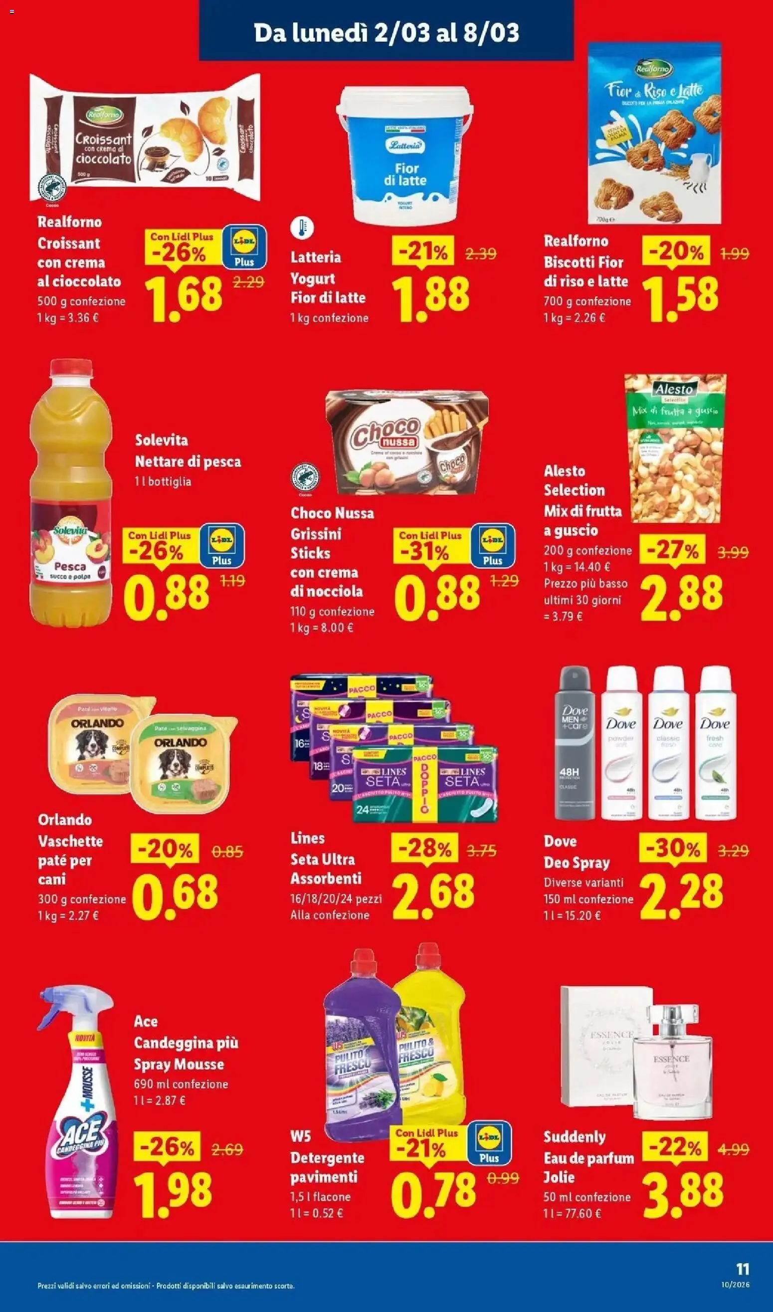 Volantino Lidl del 01.03.2026 | Pagina: 11 | Prodotti: Yogurt, Riso, Bottiglia, Vaschette