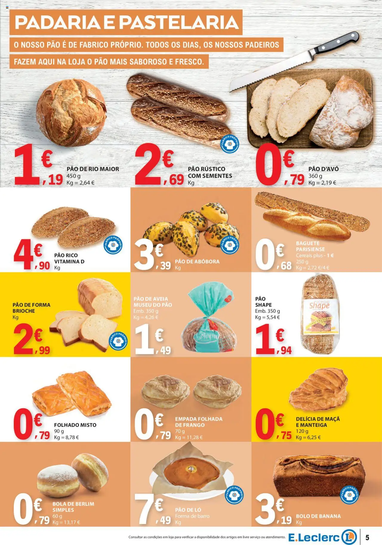 E.Leclerc - Folheto Semanal │ válido de 03.07.2025 | Página: 5 | Produtos: Aveia, Pão, Abóbora, Cereais
