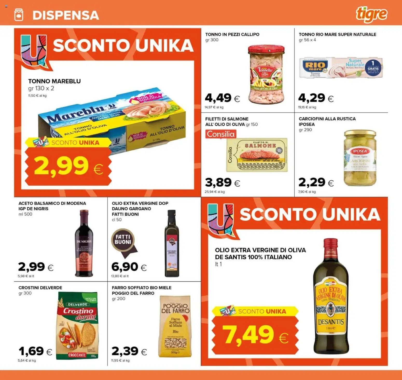 Volantino Tigre del 29.01.2026 | Pagina: 13 | Prodotti: Tonno, Miele, Farro, Olio di Oliva