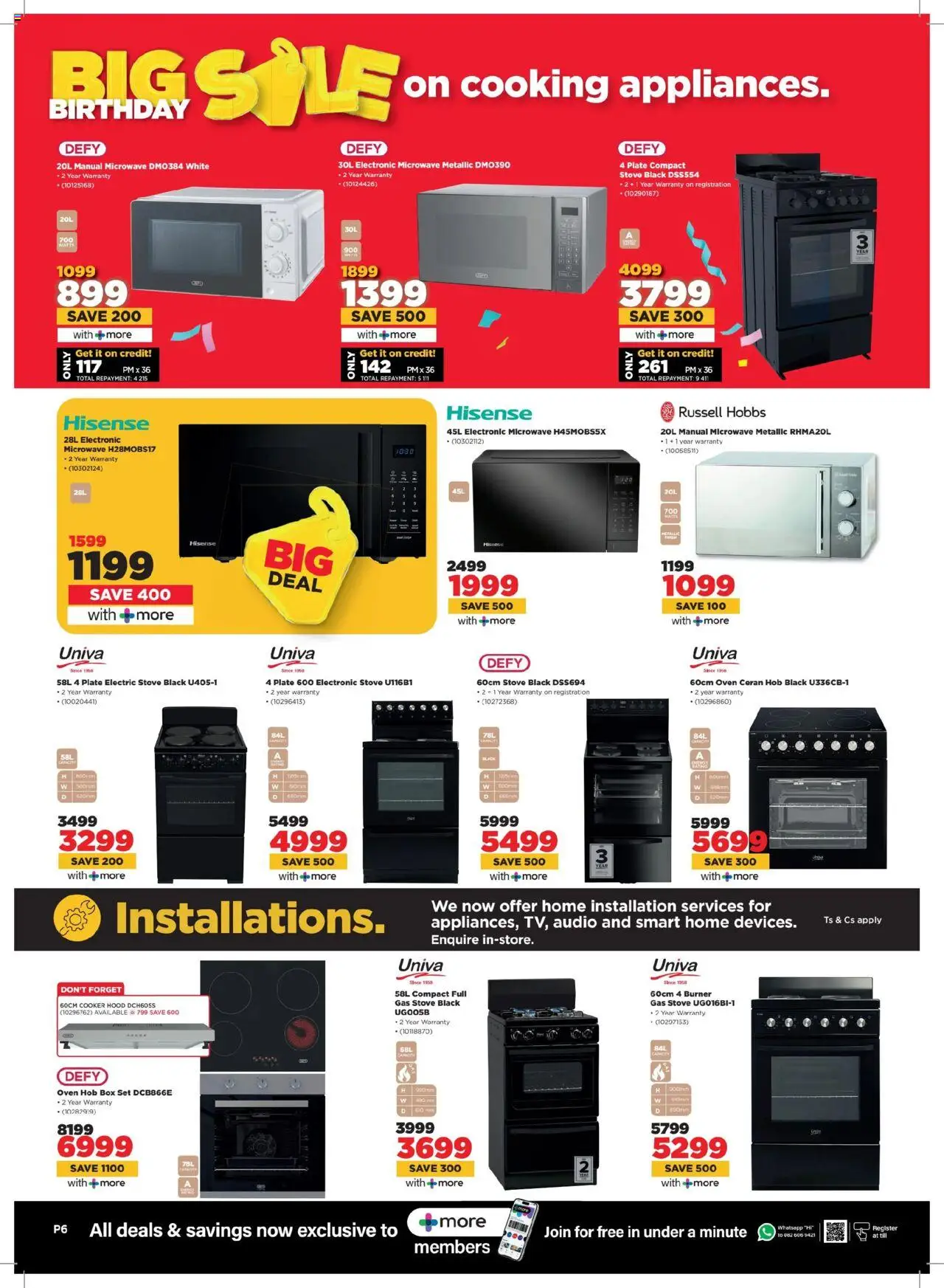 New HiFi Corp catalogue – valid from 25.09.2025 | Page: 6 | Products: Oven, Cooker, Microwave, Hood