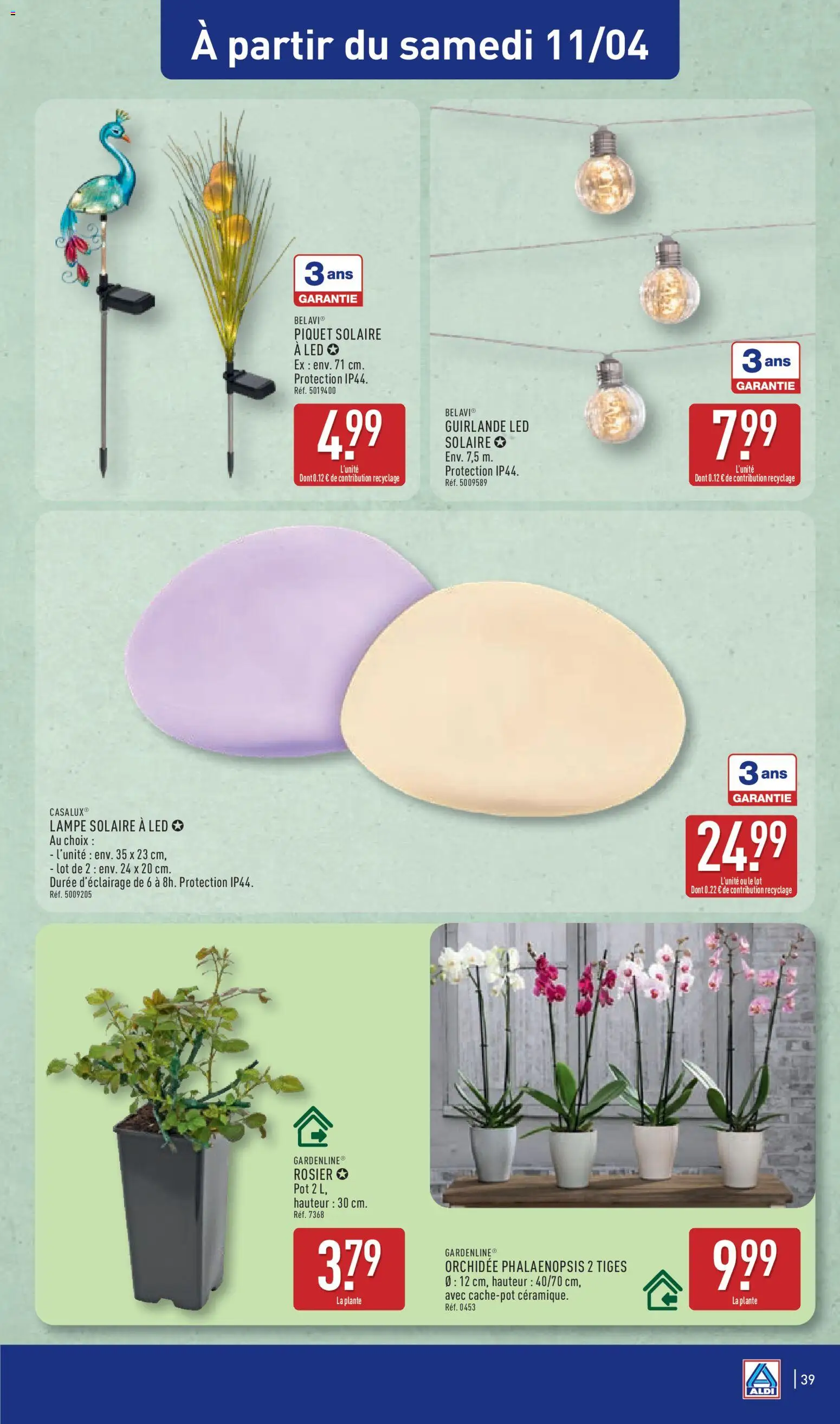 {H1} | Page: 43 | Produits: Rosier, Orchidée, Lampe, Lampe solaire