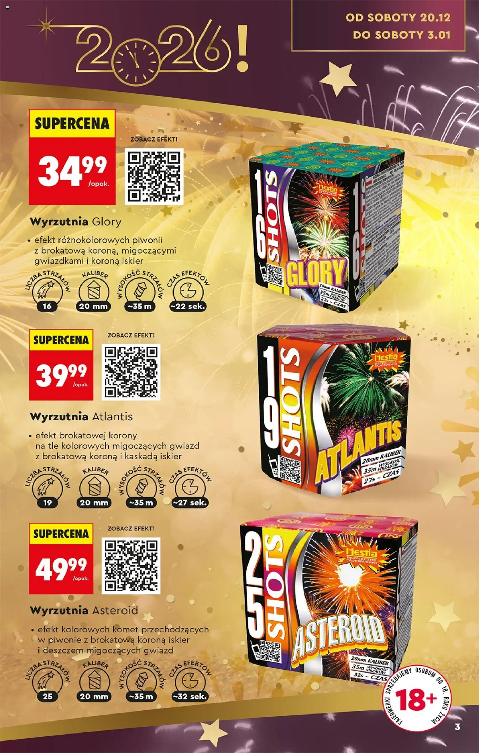 Biedronka gazetka - Hity i inspiracje od 29.12.2025 | Strona: 7 | Produkty: Wyrzutnia, Fajerwerki