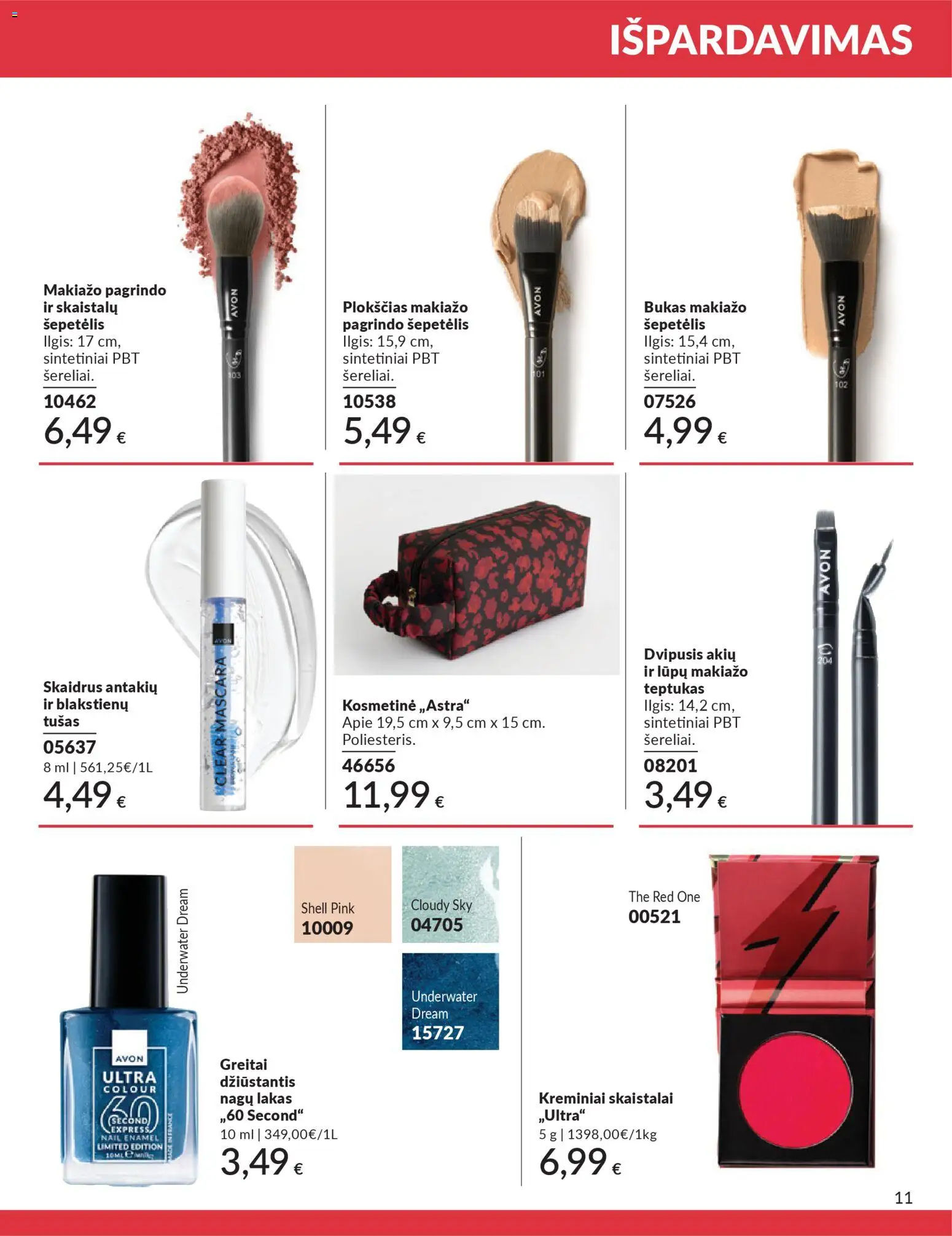 AVON akcijos nuo 01.02.2026 | Puslapis: 11 | Prekių: Skaistalai, Šepetėlis, Tušas, Teptukas