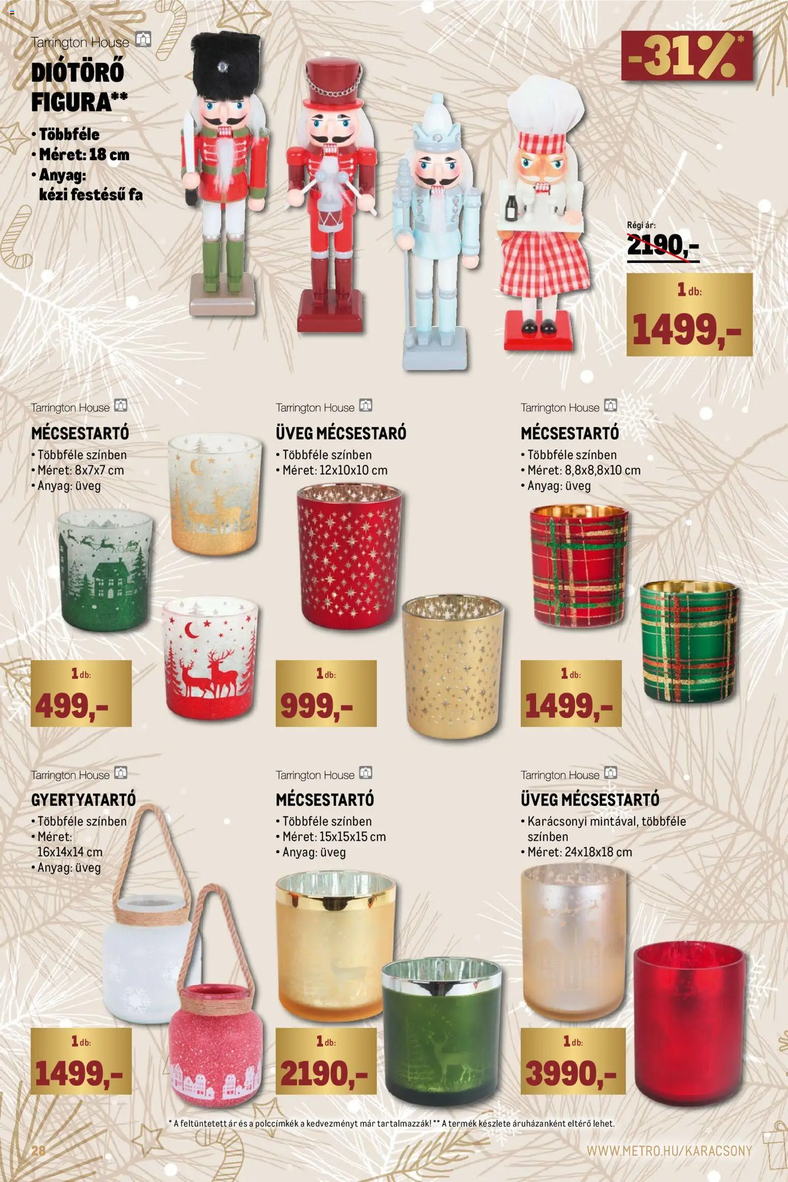 Metro akciós ujság - amely érvényes a következő dátumtól: 02.11.2025 | Oldal: 28 | Termékek: Mécsestartó, Gyertyatartó