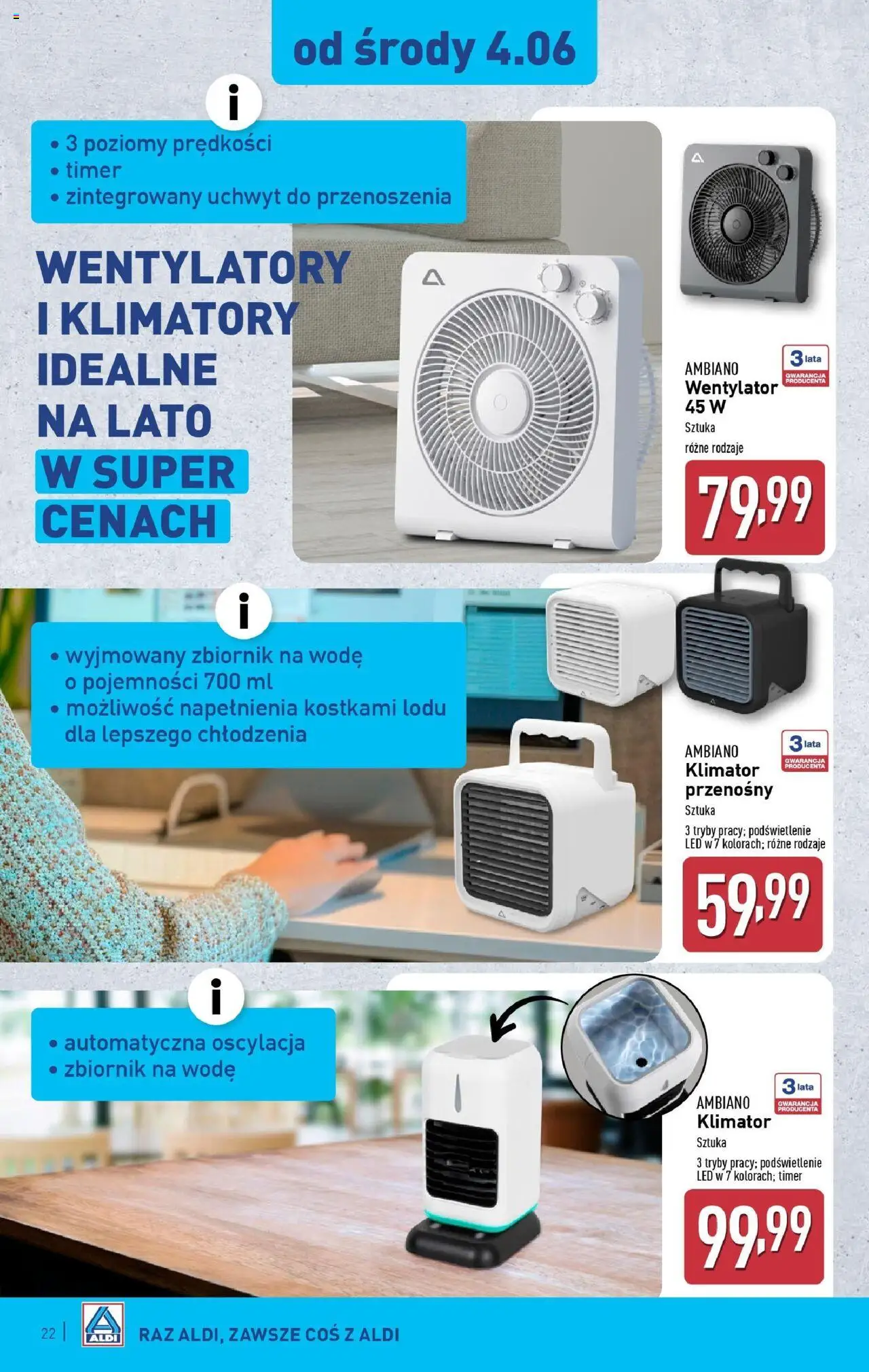 Aldi Gazetka od 02.06.2025 | Strona: 22 | Produkty: Wentylator