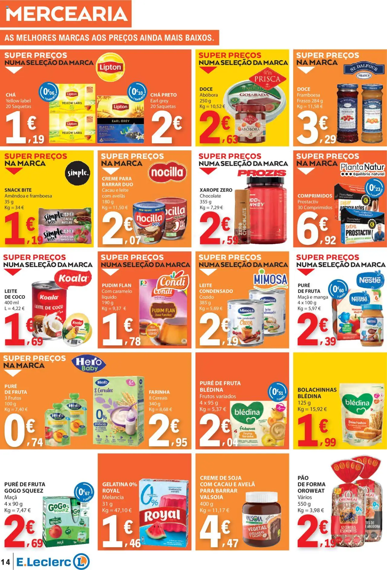 E.Leclerc - Folheto Semanal │ válido de 03.07.2025 | Página: 14 | Produtos: Framboesas, Melancia, Xarope, Creme