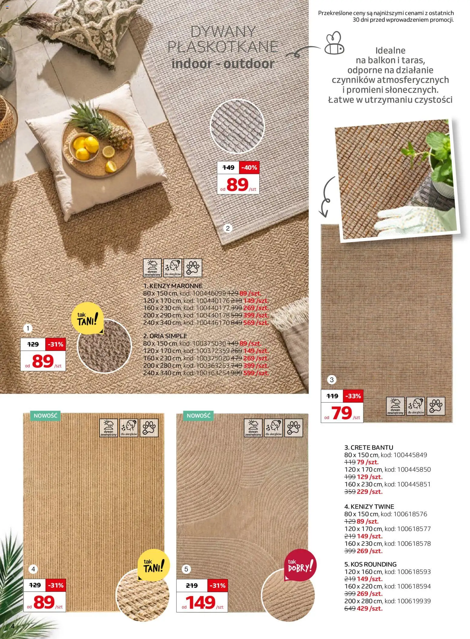 Komfort gazetka od 18.03.2026 | Strona: 4 | Produkty: Dywan, Dywany