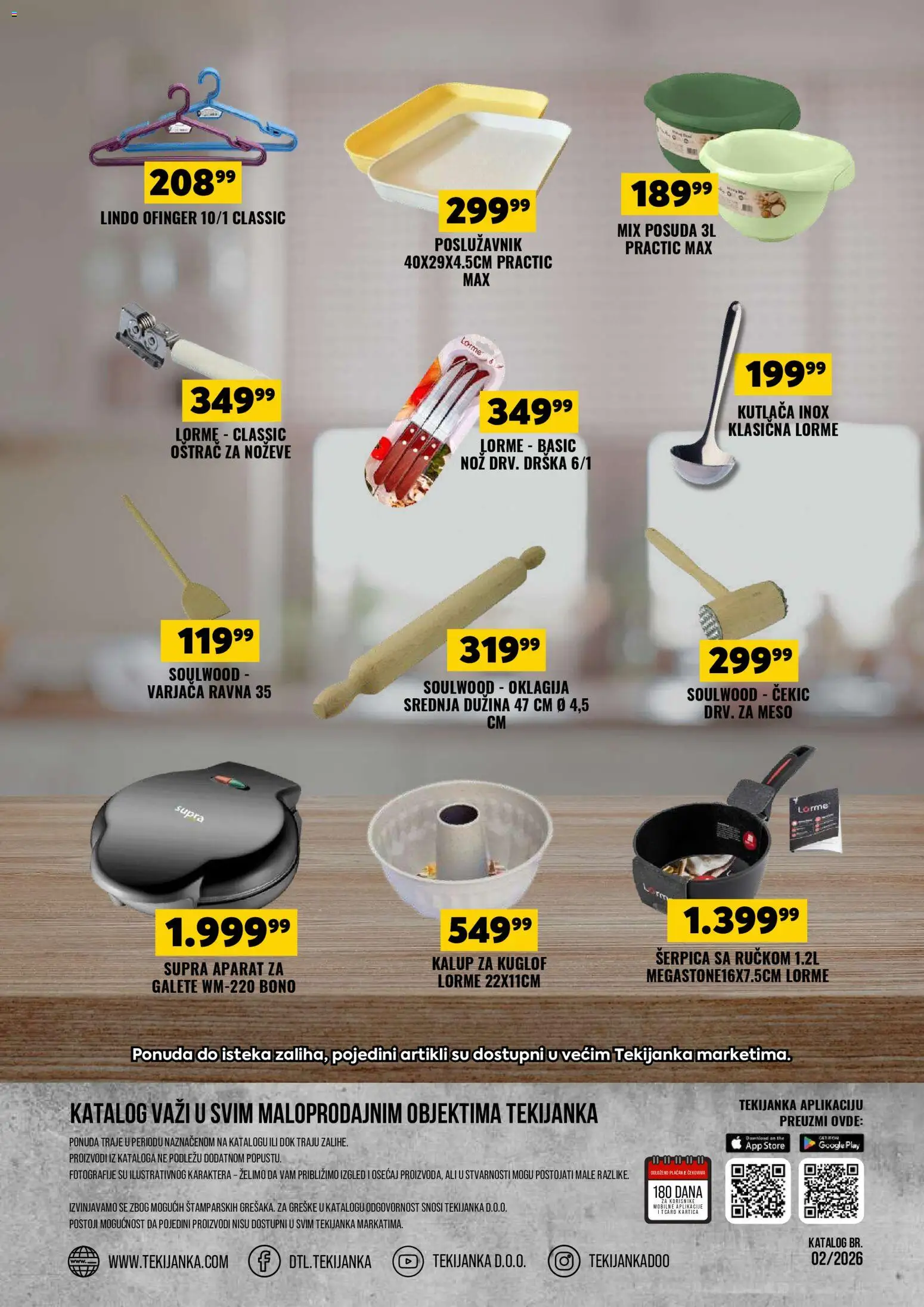 Tekijanka katalog - važi od 14.01.2026 | Strana: 16 | Proizvode: Nož, Čekić, Galete