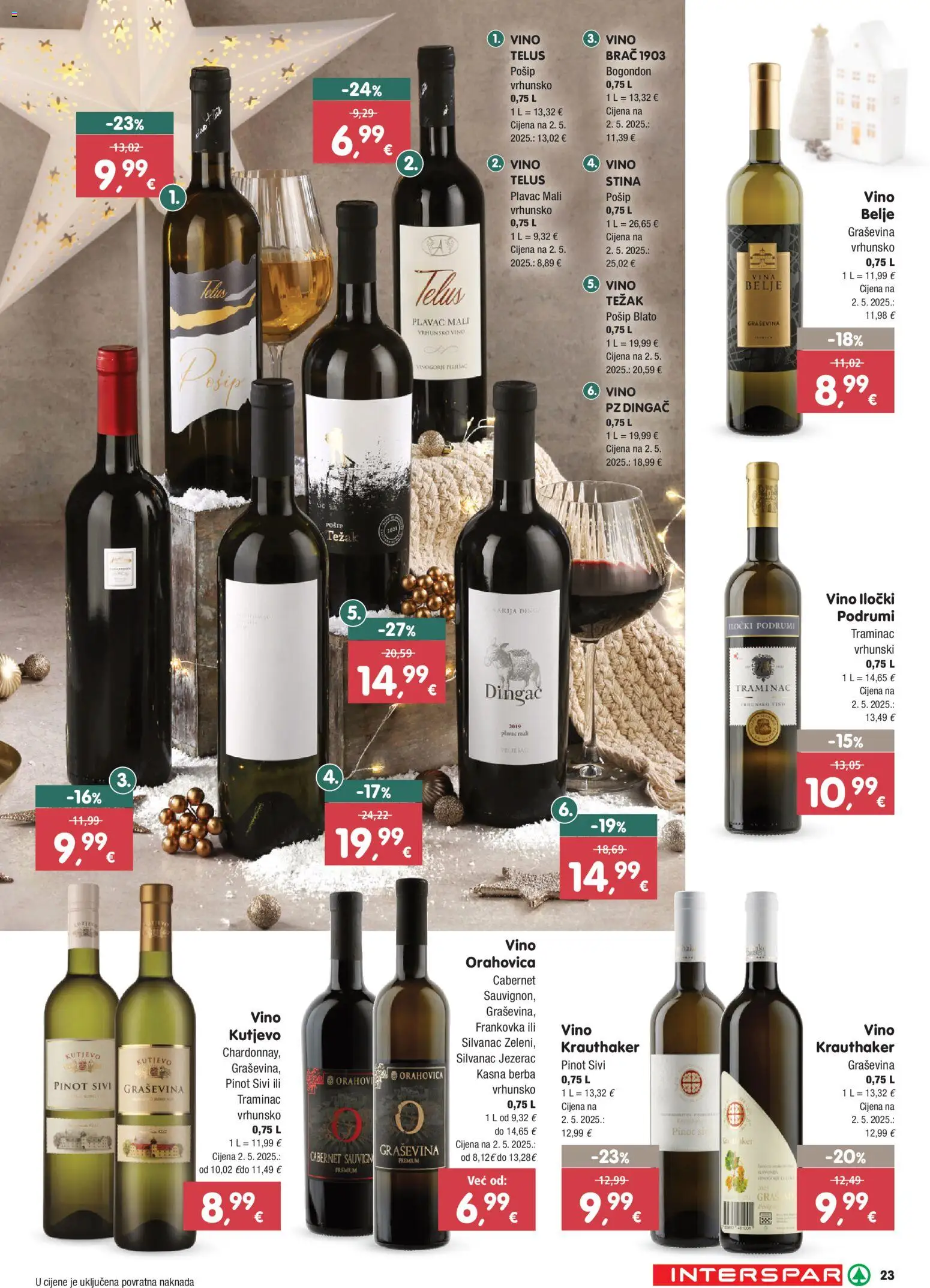 Interspar katalog | vrijedi od 27.11.2025 | Stranica: 23 | Proizvodi: Vino
