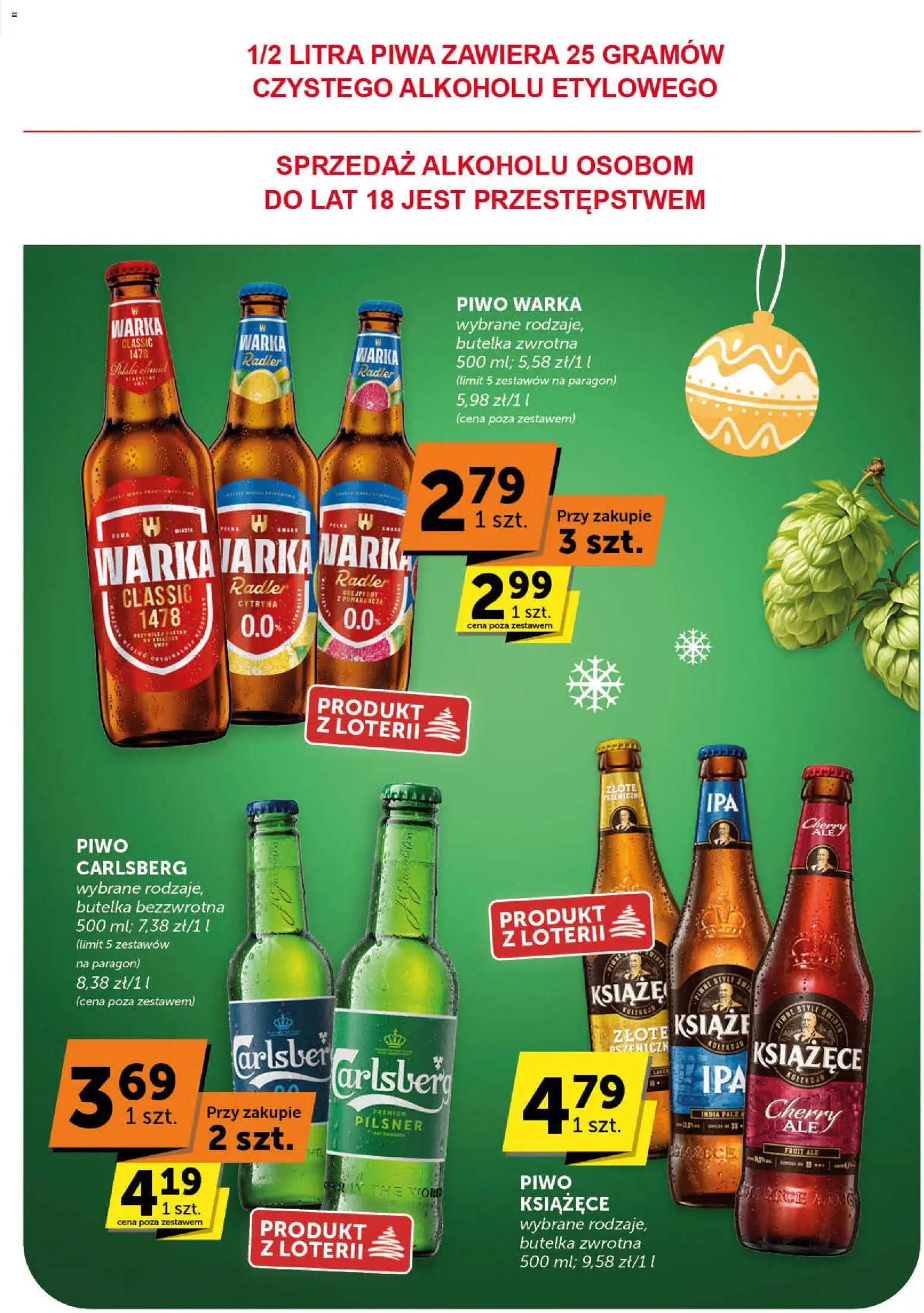 Euro Sklep Gazetka od 11.12.2025 | Strona: 46 | Produkty: Cytryna, Warka, Piwo Carlsberg, Piwo