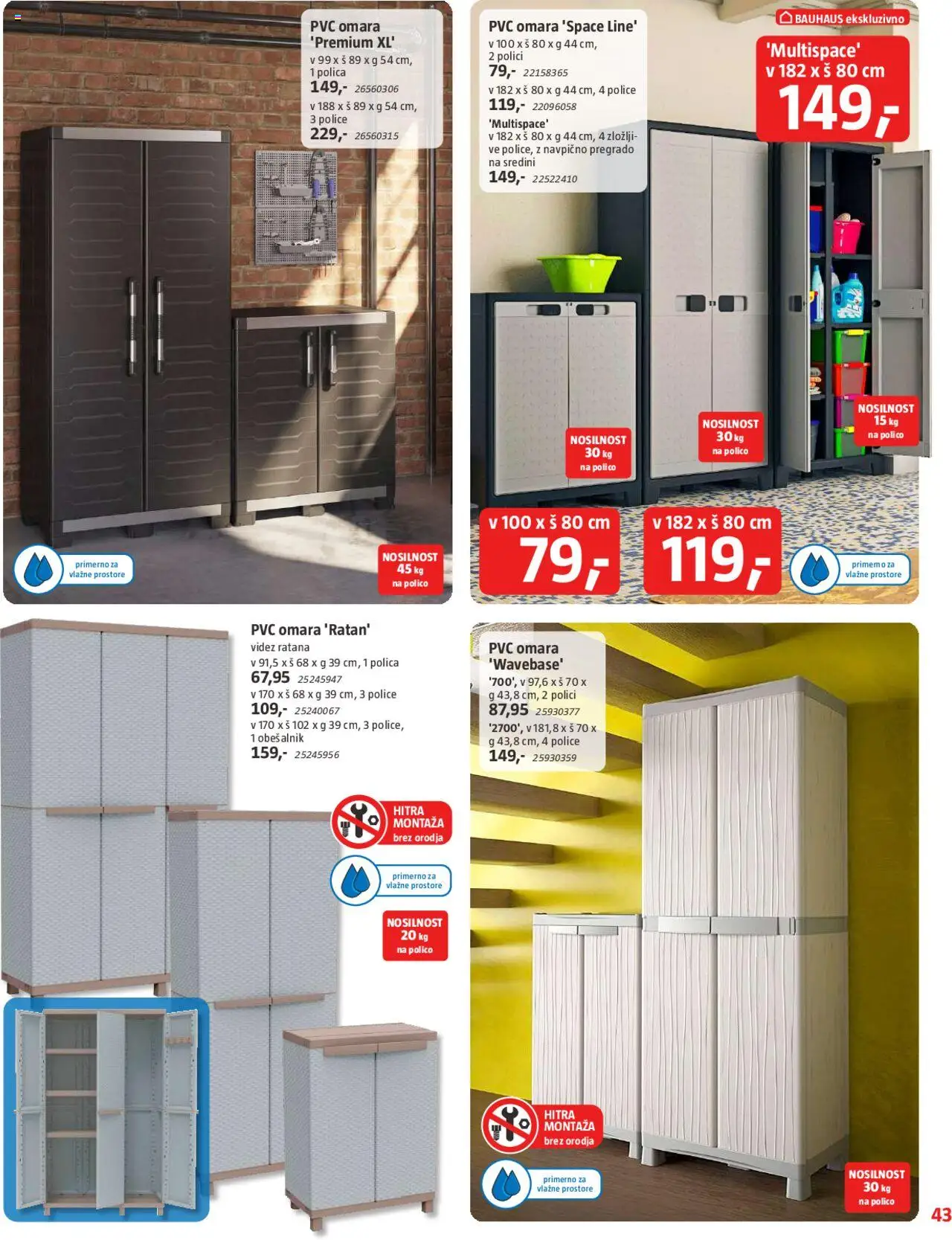 Bauhaus katalog │ velja od 31.07.2025 | Stran: 43 | Izdelki: Obešalnik, Omara, Polica