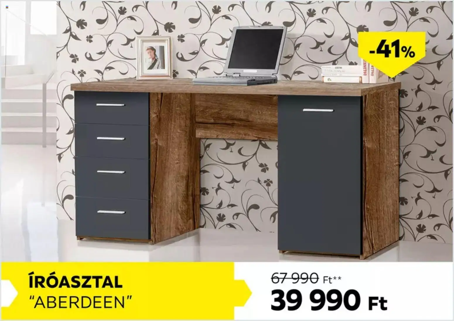 Möbelix akciós ujság - amely érvényes a következő dátumtól: 02.04.2026 | Oldal: 13 | Termékek: Íróasztal