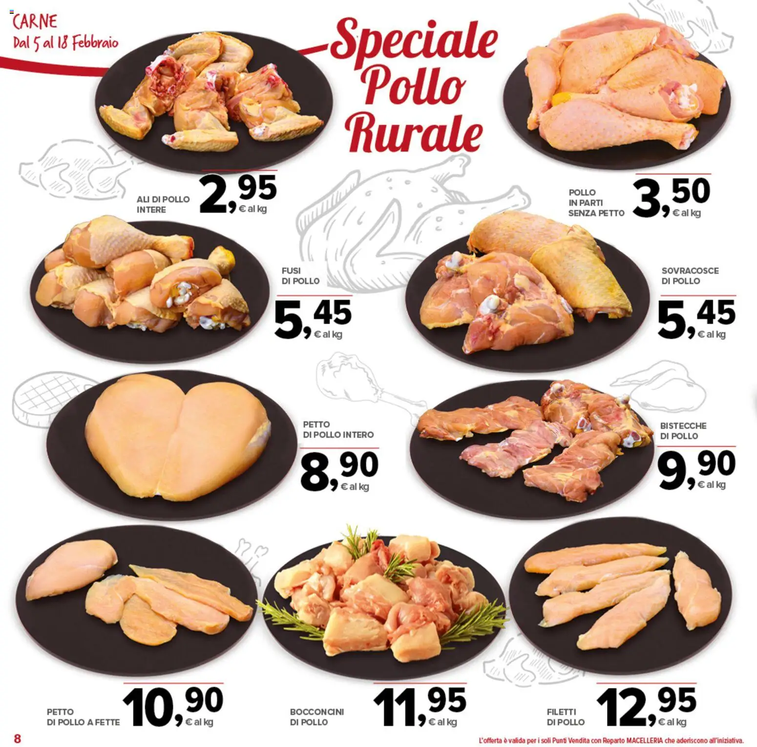 Volantino Todis del 05.02.2026 | Pagina: 8 | Prodotti: Pollo
