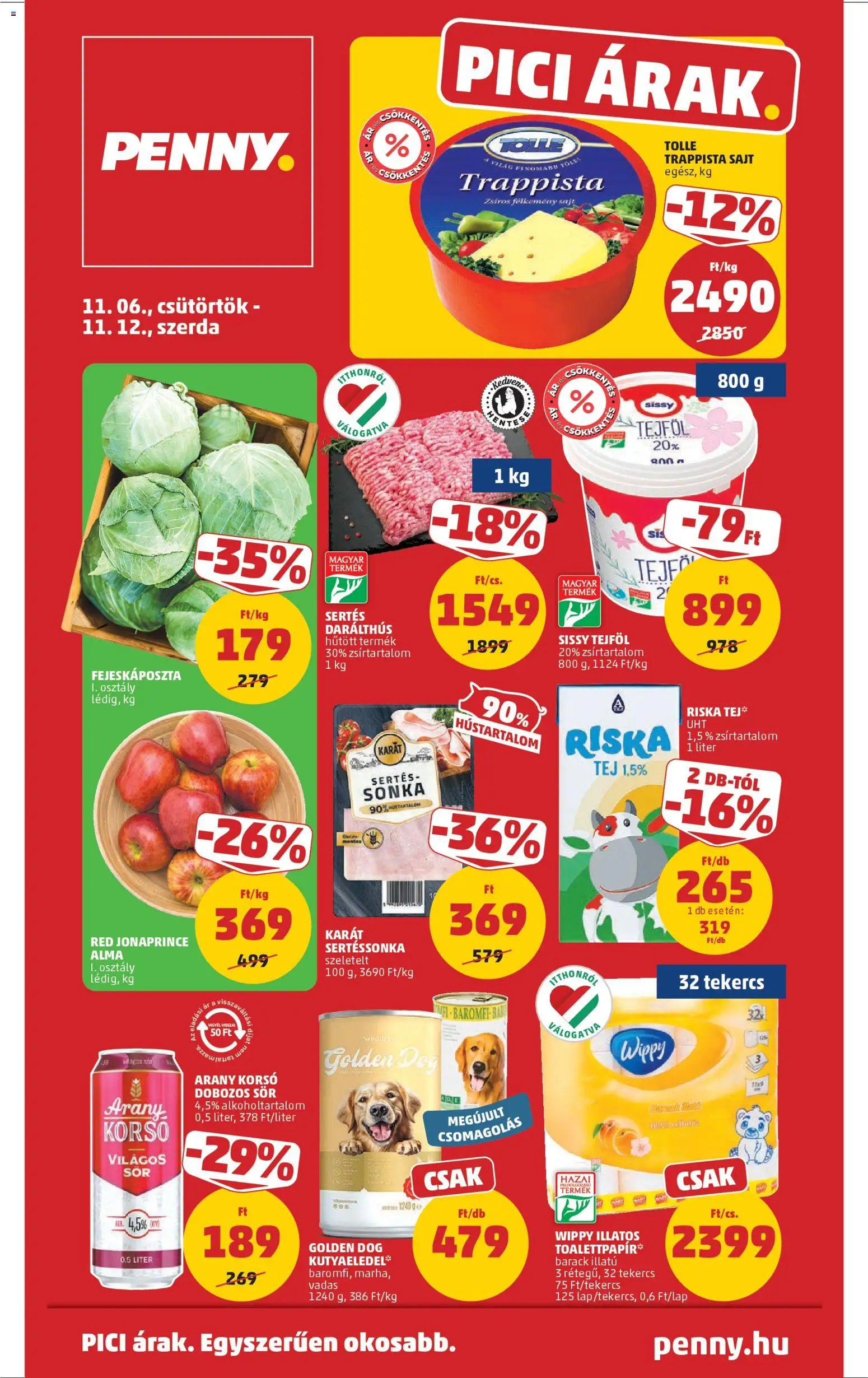 PENNY akciós ujság - amely érvényes a következő dátumtól: 06.11.2025 | Oldal: 1