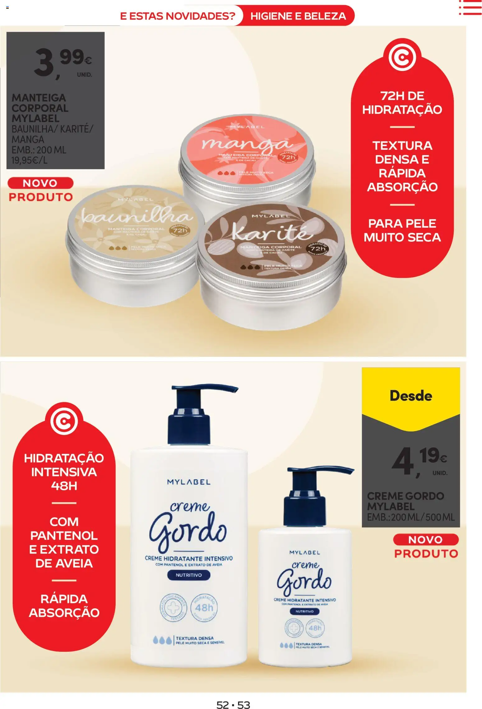 Continente - Novidades de que toda a gente gosta │ válido de 10.02.2026 | Página: 53 | Produtos: Aveia, Manteiga, Creme