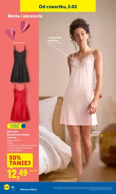 Pogląd oferty "Koszula nocna damska satynowa, Koszula nocna damska satynowa, rozmiary: 36-46, 3 kolory" - ważna od 02.02.2026 | Strona: 34