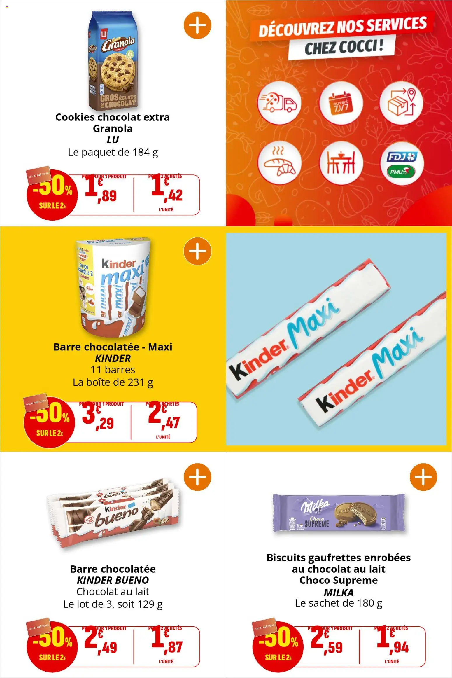 {H1} | Page: 21 | Produits: Lait, Chocolat, Biscuits, Granola