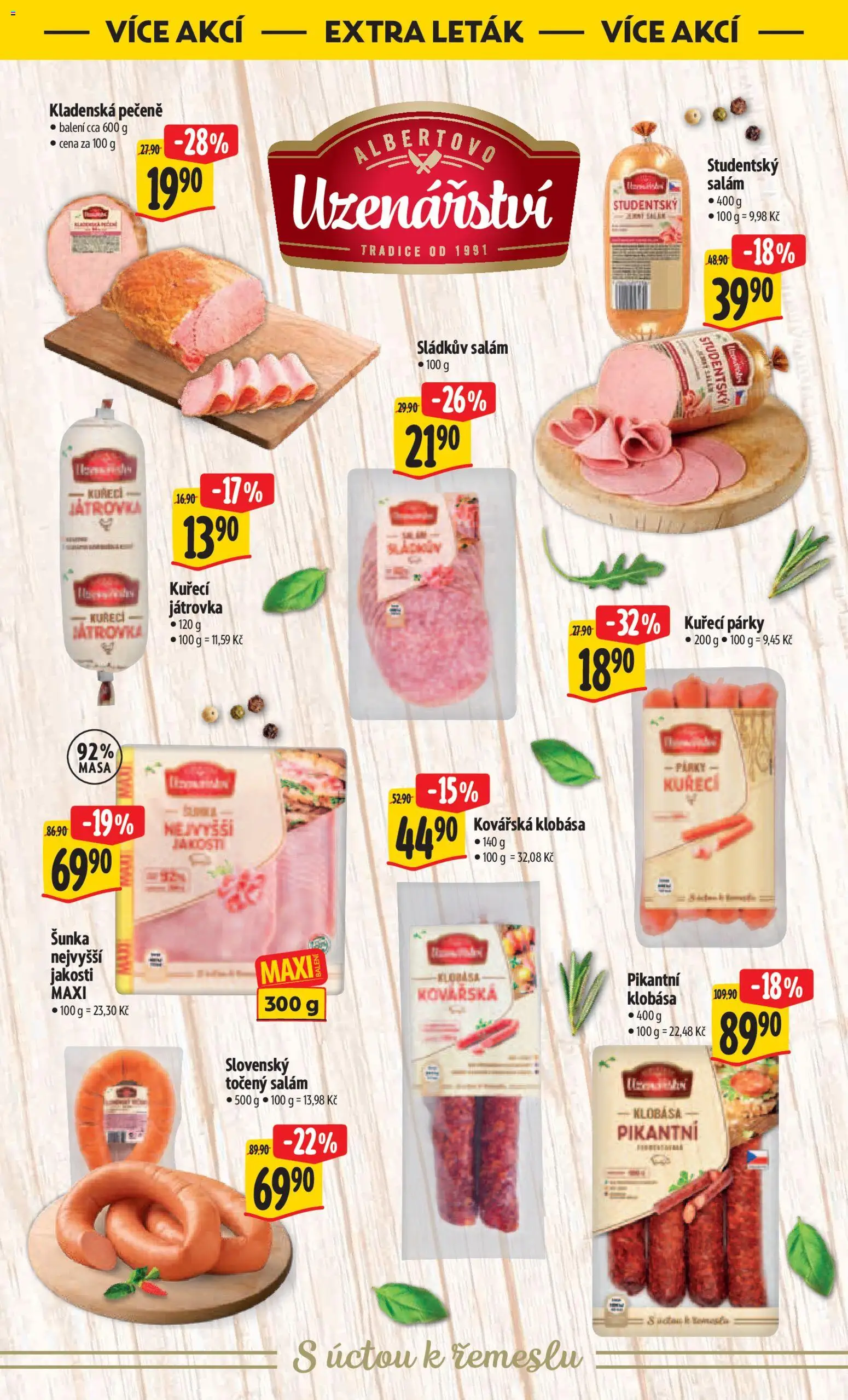 Albert leták - Hypermarket od 04.03.2026 | Strana: 49 | Produkty: Salám, Šunka, Klobása, Točený salám