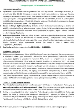 Pogląd oferty "Makro Gazetka - Regulamin konkursu zakupy z nagrodą" - ważna od 02.11.2025