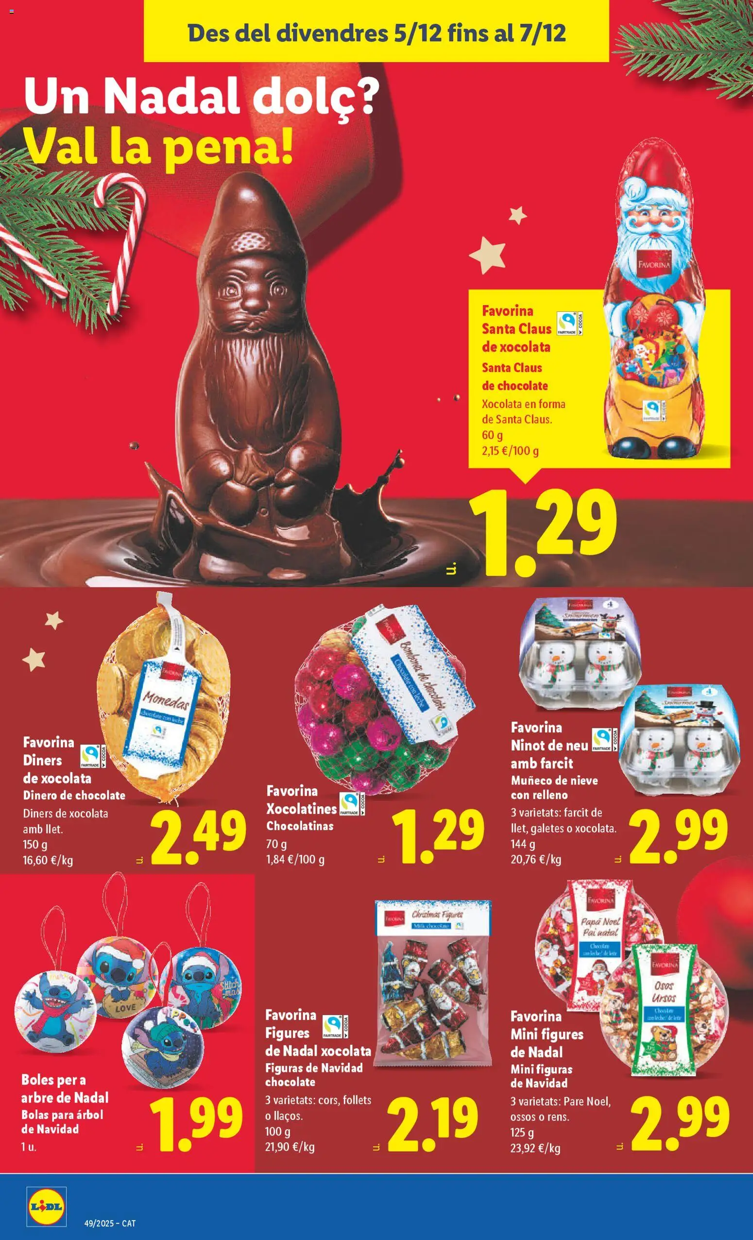 Lidl folleto │ válido desde el 01.12.2025 | Página: 48 | Productos: Chocolatinas, Leche, Chocolate