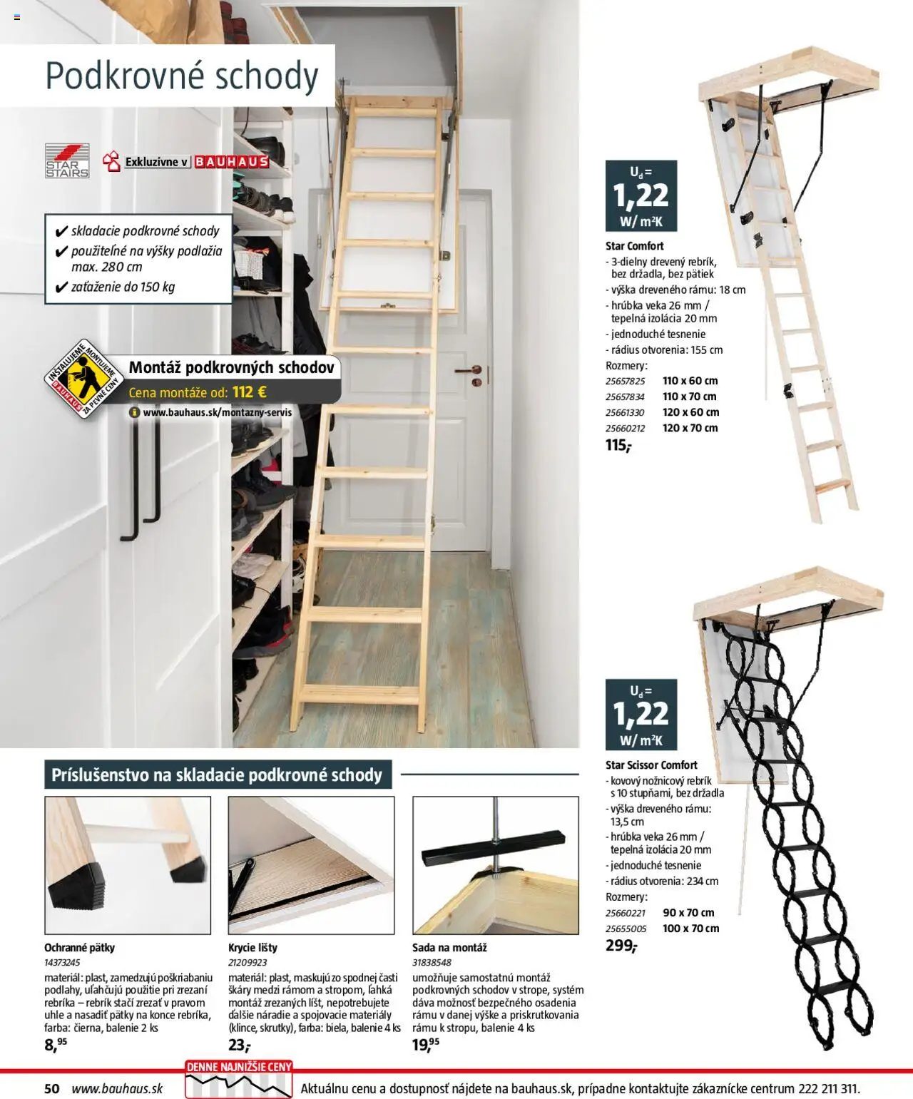 Nové Bauhaus akcie – leták je platný od 08.09.2025 | Strana: 50 | Produkty: Náradie, Rebrík