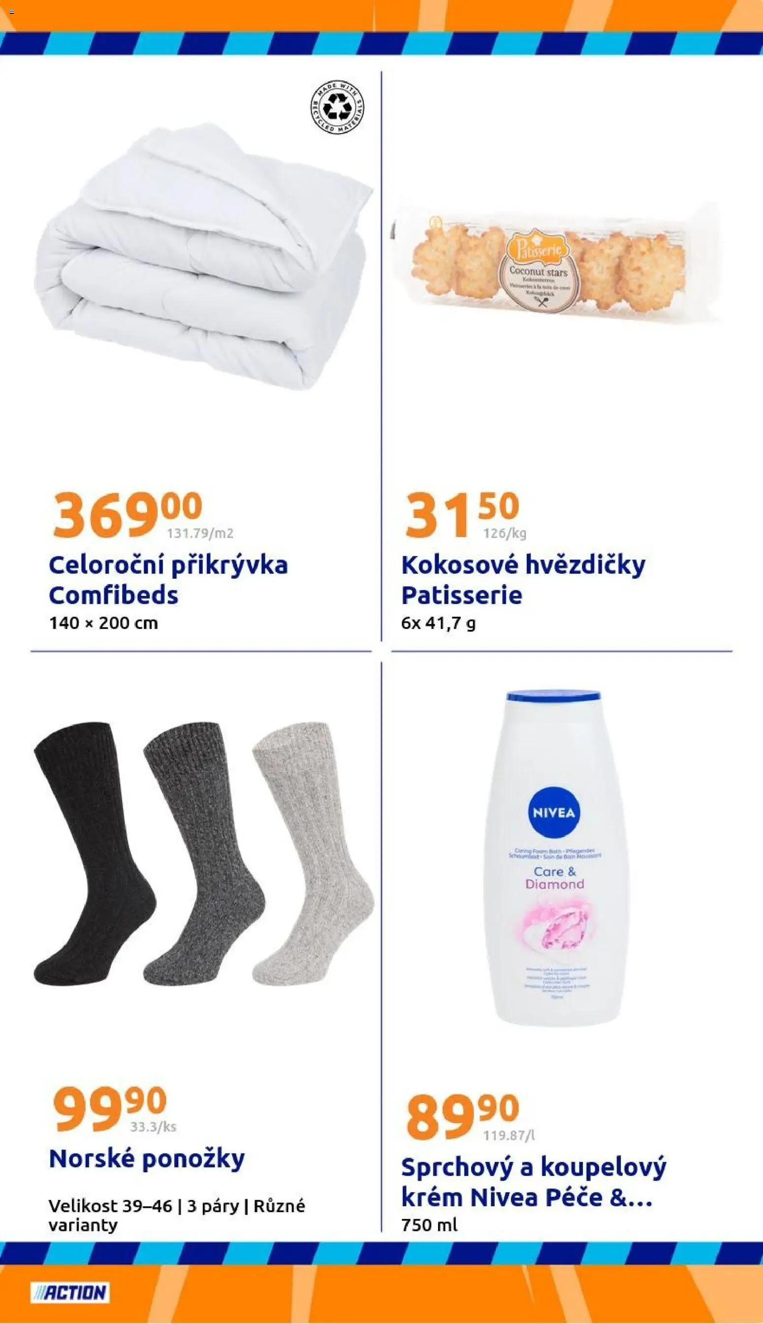 Action leták od 07.01.2026 | Strana: 19 | Produkty: Nivea, Ponožky, Krém, Přikrývka
