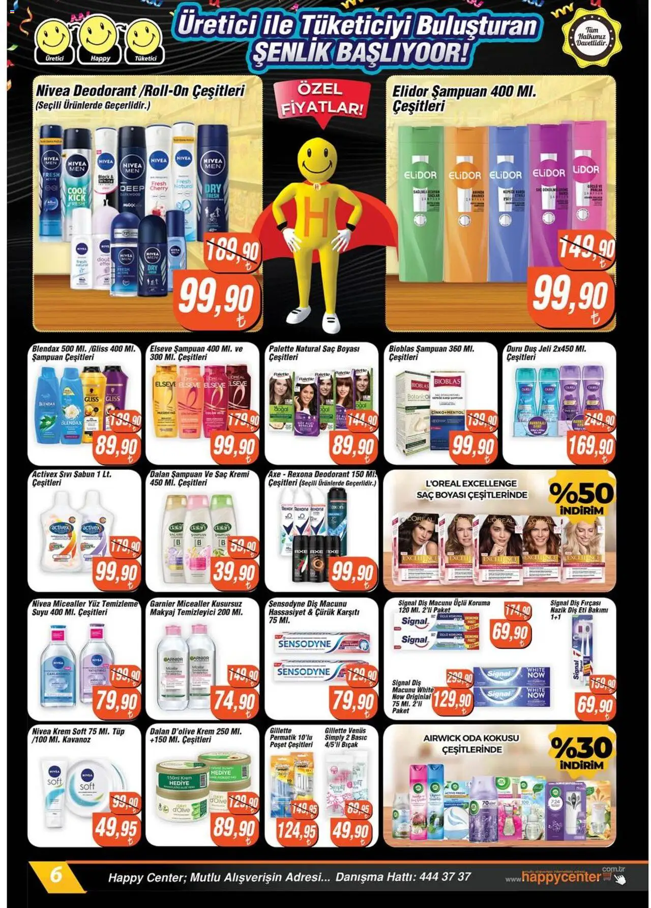 Happy Center Katalog - 08.10.2025 tarihinden itibaren geçerlidir | Sayfa: 6 | Ürünler: Krem, Makyaj temizleyici, Sabun, Diş macunu