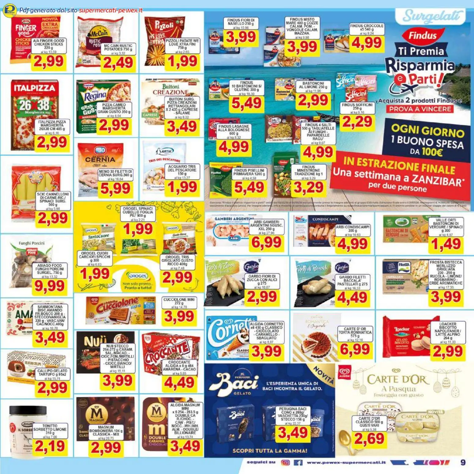 Volantino Pewex del 27.03.2026 | Pagina: 9 | Prodotti: Rosmarino, Cioccolato, Gamberi, Patate