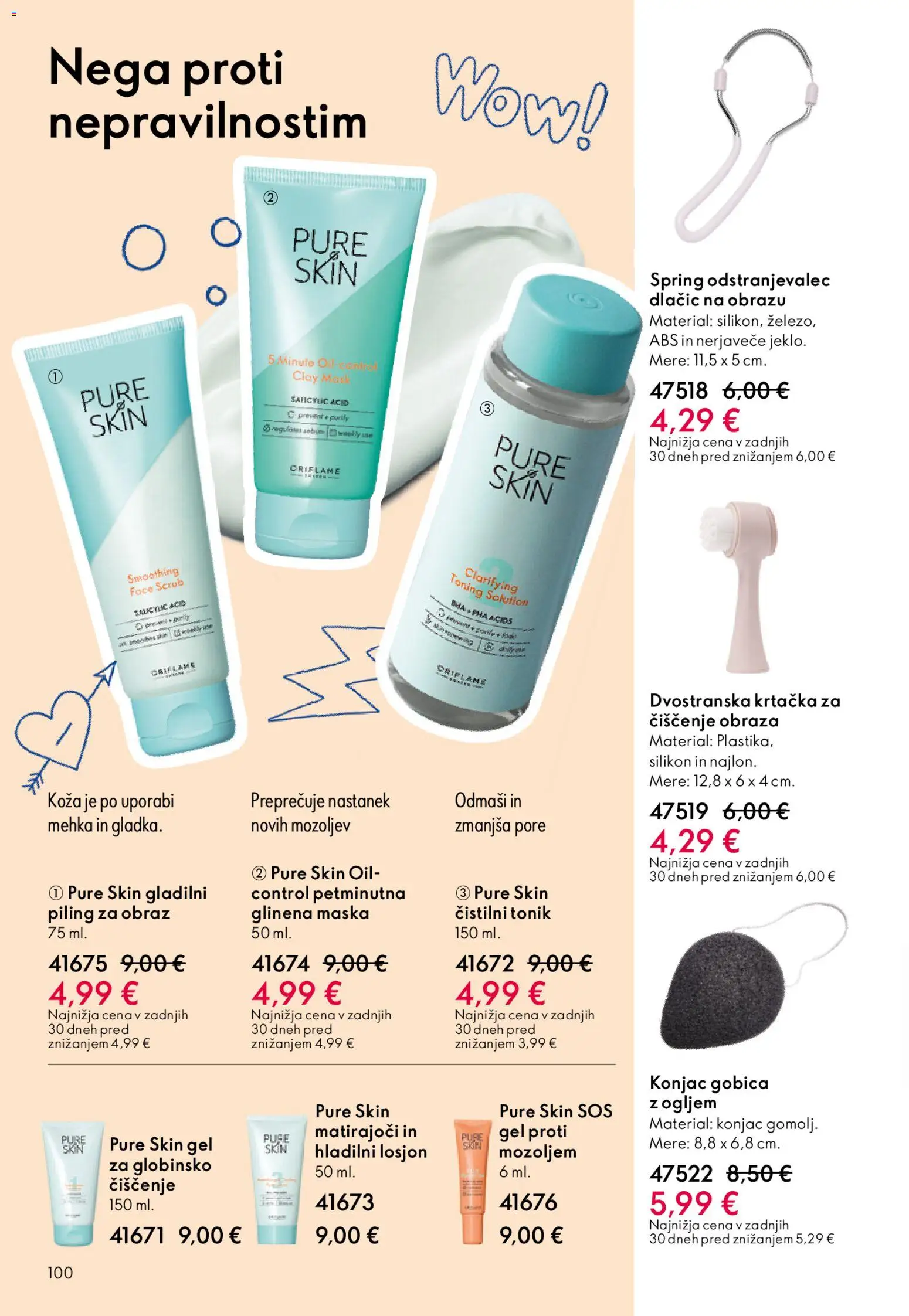 Novi Oriflame katalog ponudbe – veljaven od 22.04.2026 | Stran: 100 | Izdelki: Gobica, Piling, Tonik, Silikon