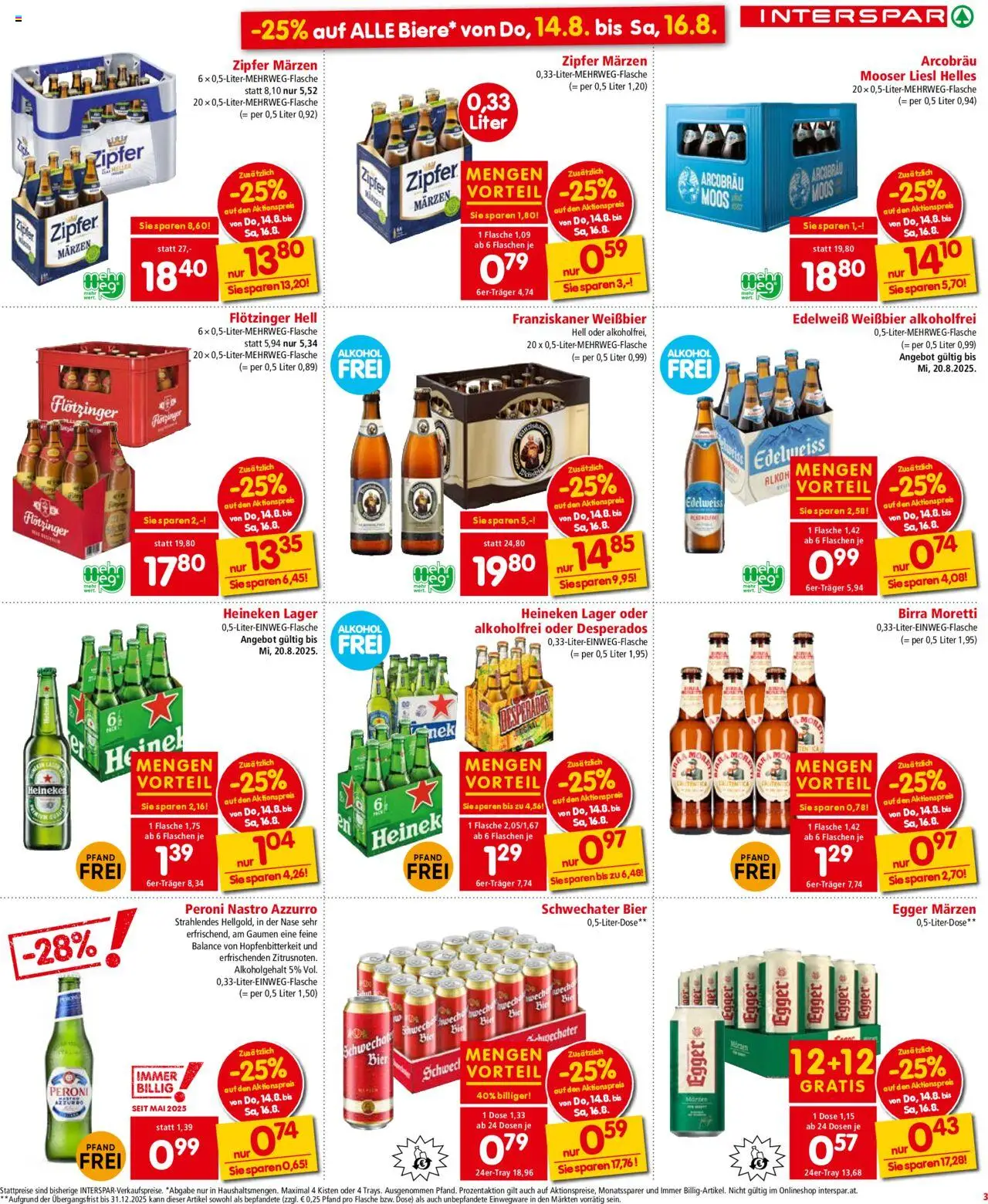 Interspar Flugblatt - Salzburg gültig ab 14.08.2025 | Seite: 3 | Produkte: Bier