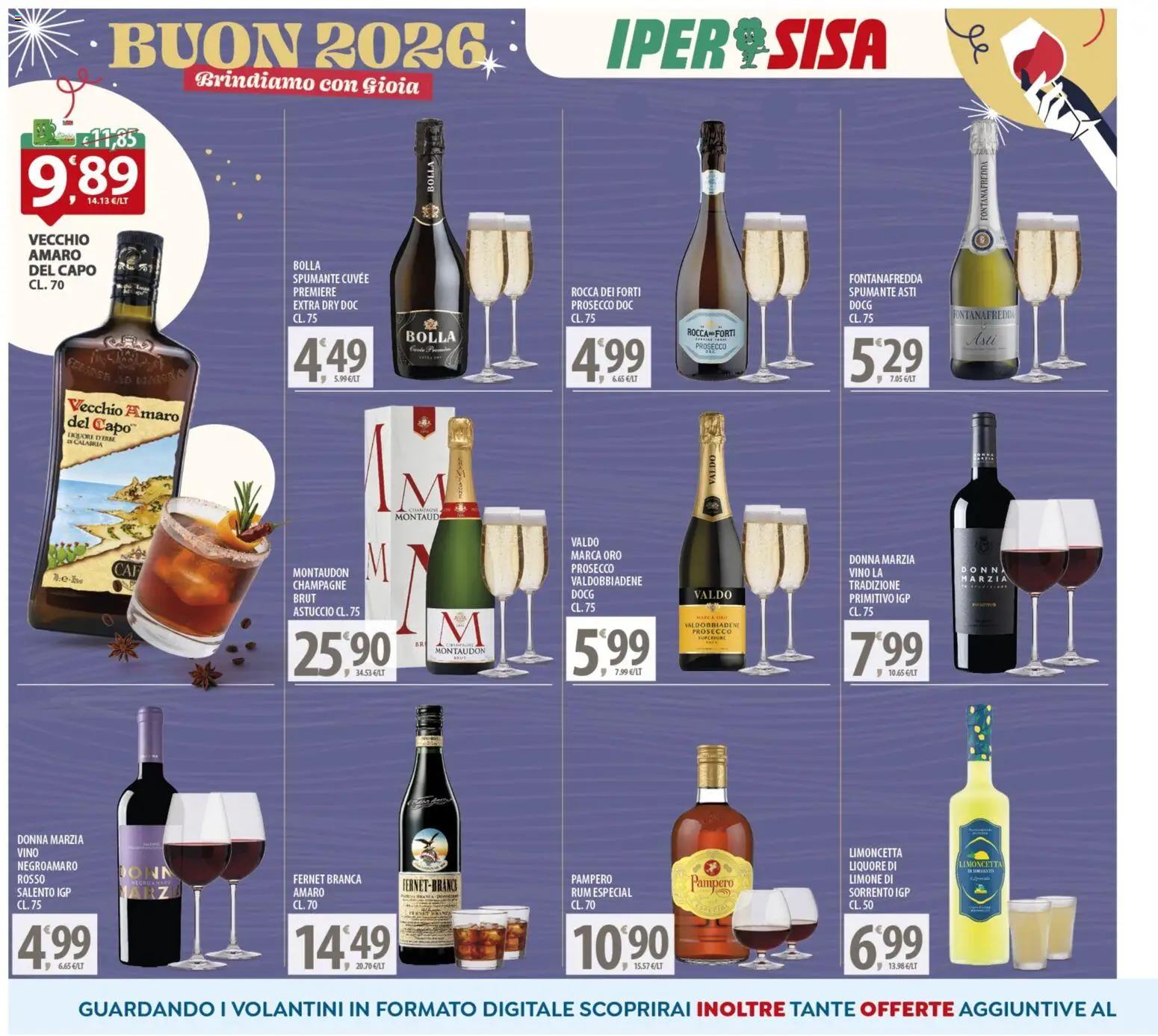 Volantino SISA del 27.12.2025 | Pagina: 2 | Prodotti: Limone, Spumante, Liquore, Amaro